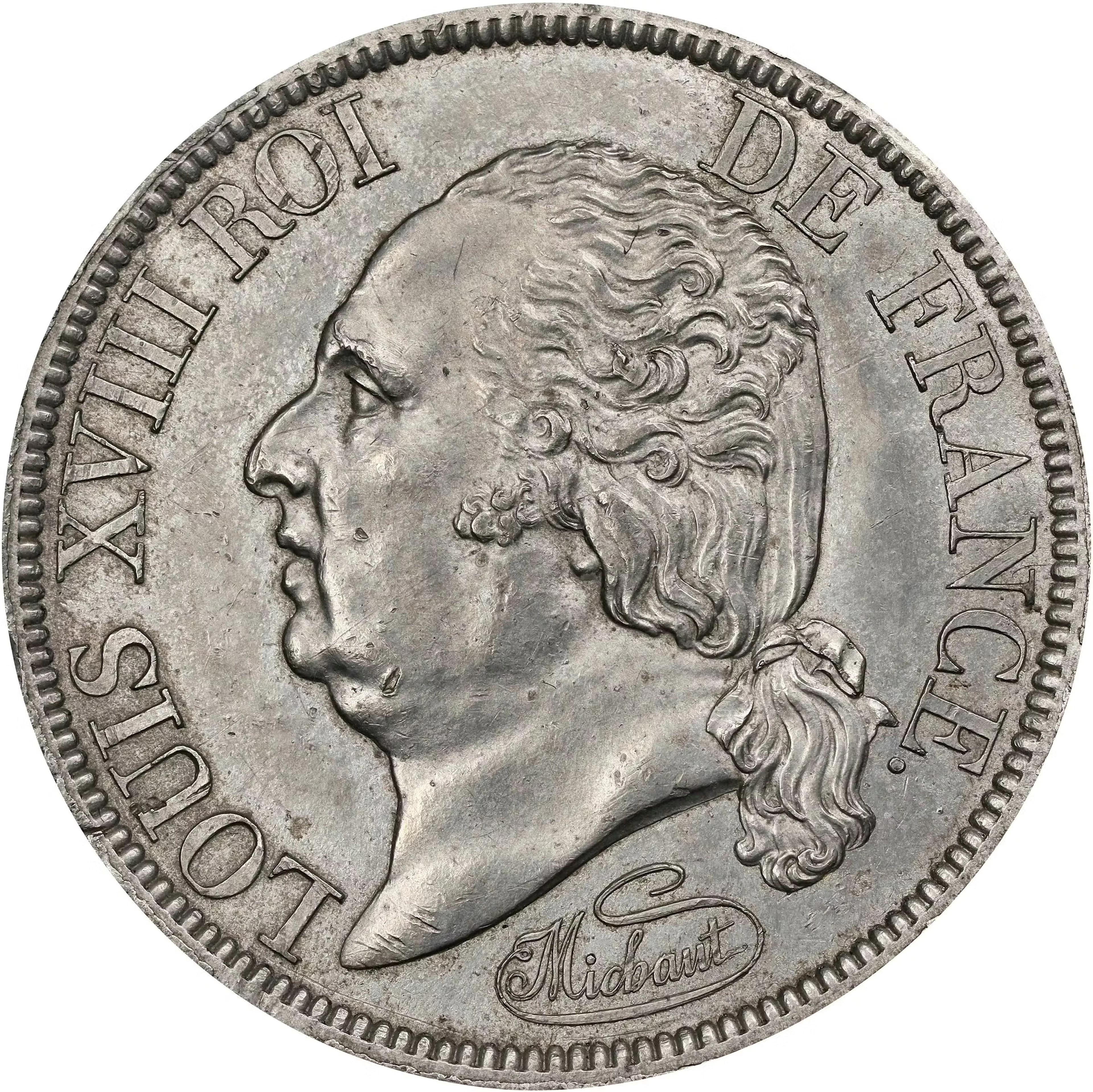 FRANCE. Kingdom (First Restoration). White Metal Obverse Cliché or