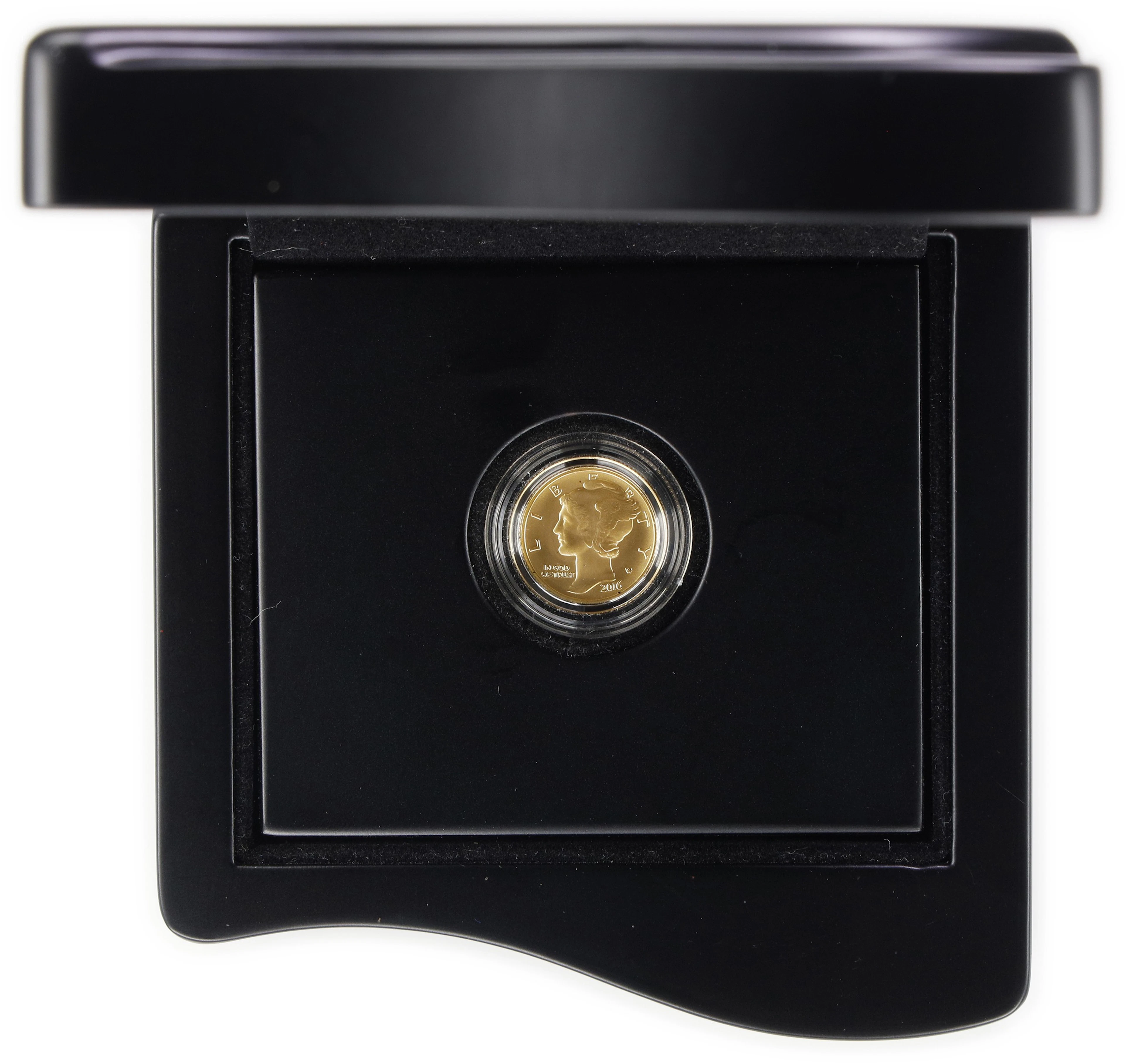 (0.1 oz, 3.11 g AGW). 2016-W Centennial Mercury Gold Dime.