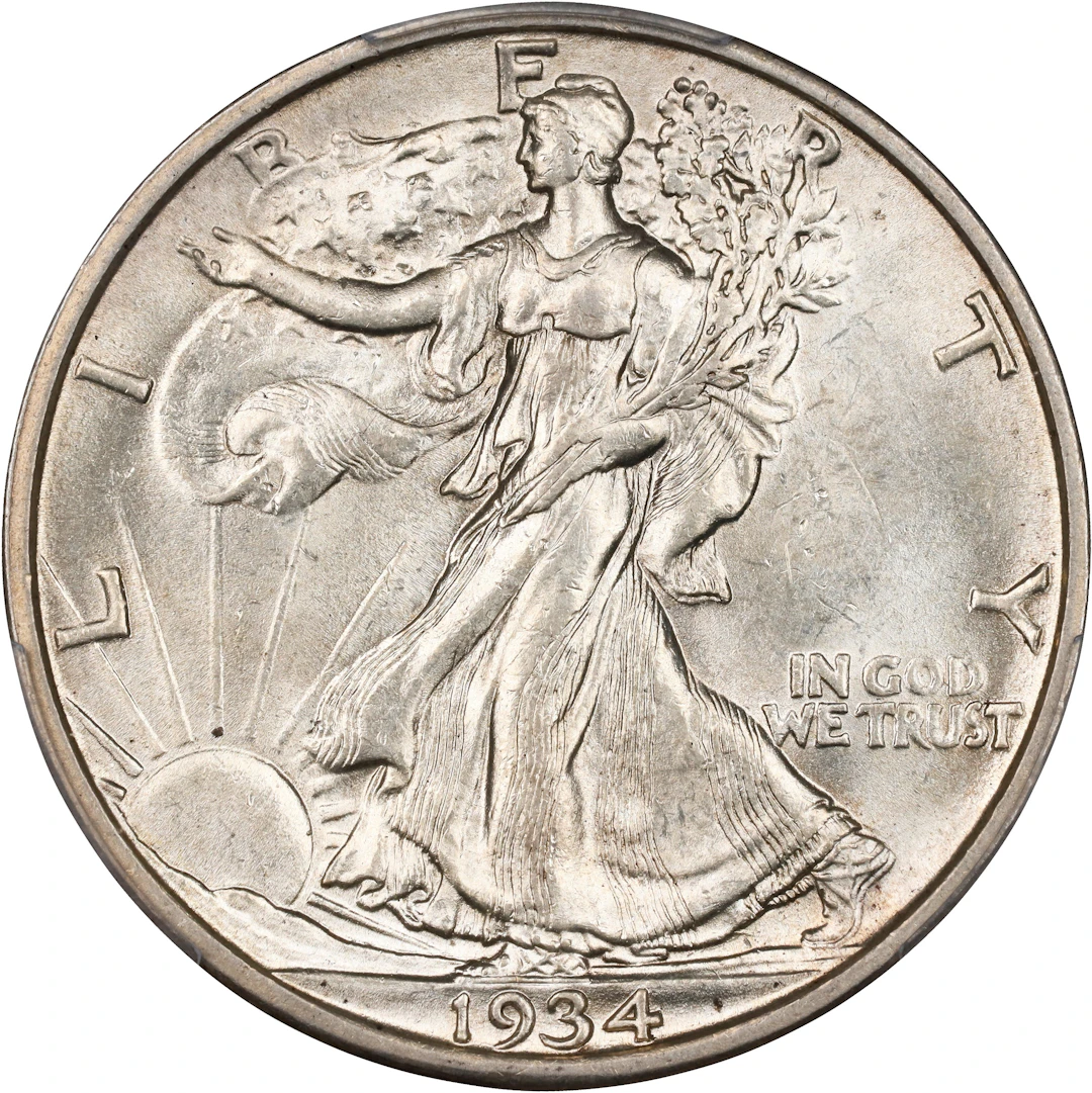 1934-S Walking Liberty Half Dollar. MS-62 (PCGS).