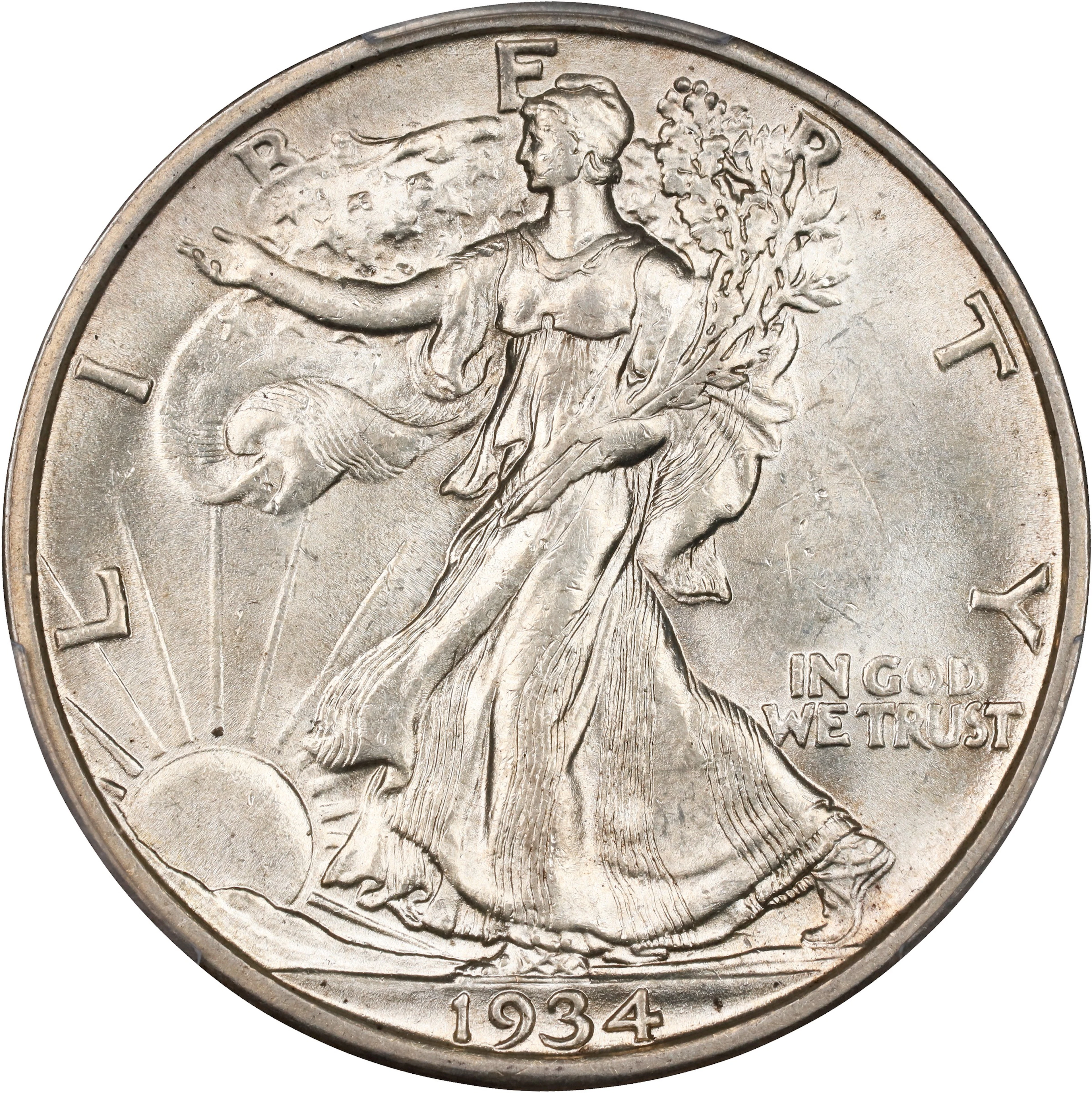 1934-S Walking Liberty Half Dollar. MS-62 (PCGS).