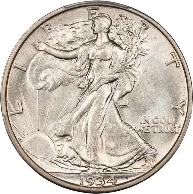 1934-S Walking Liberty Half Dollar. MS-62 (PCGS).