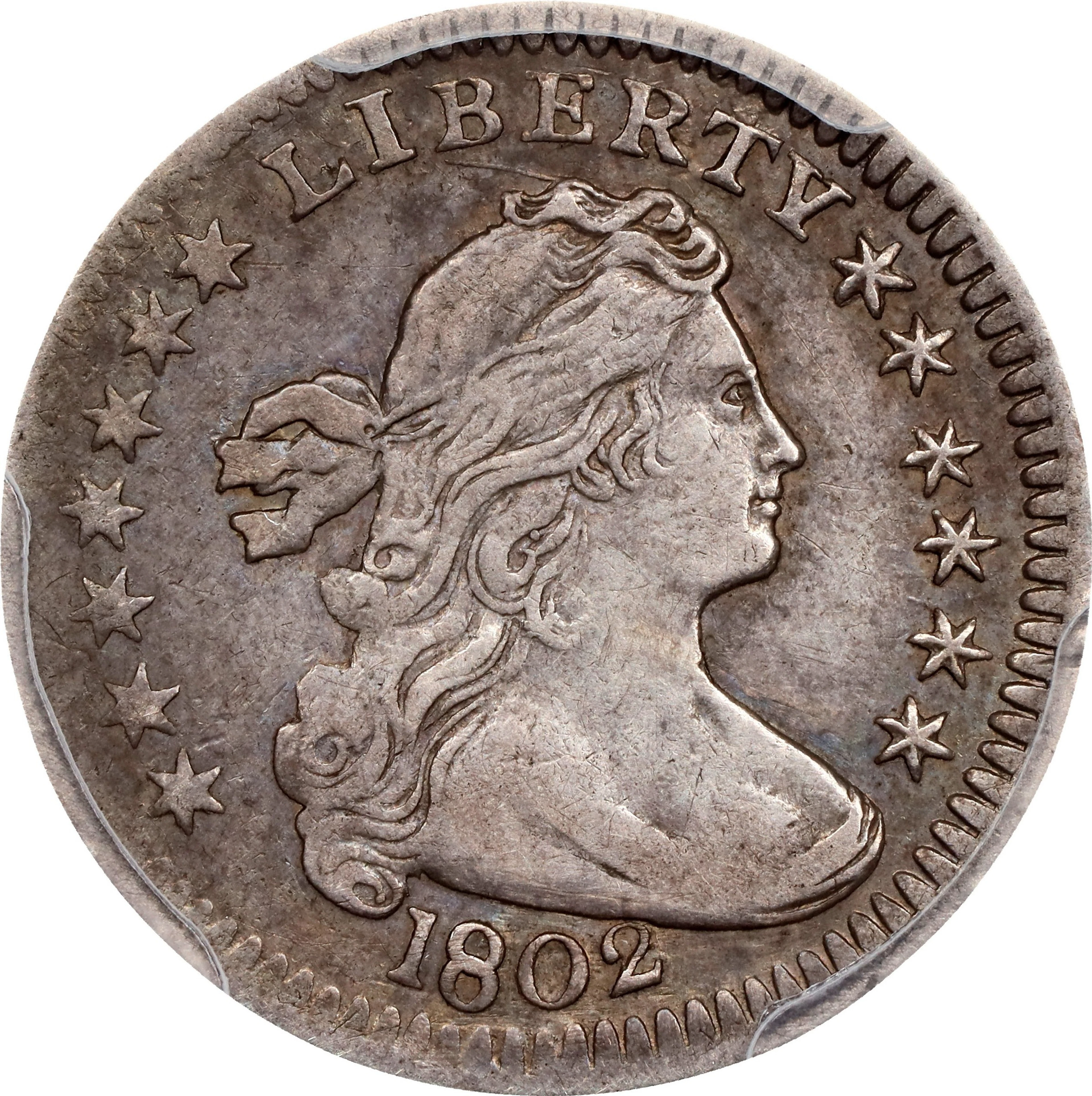 1802 Draped Bust Half Dime. LM-1, V-1. Rarity-5. EF-45 (PCGS).