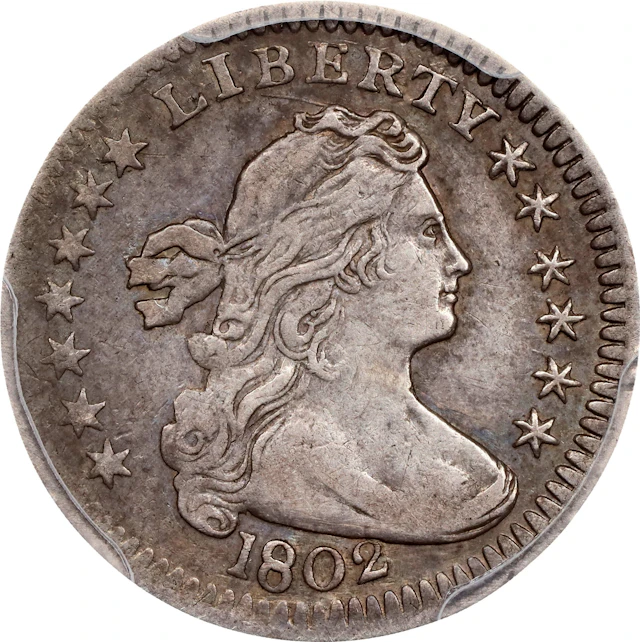 1802 Draped Bust Half Dime. LM-1, V-1. Rarity-5. EF-45 (PCGS).