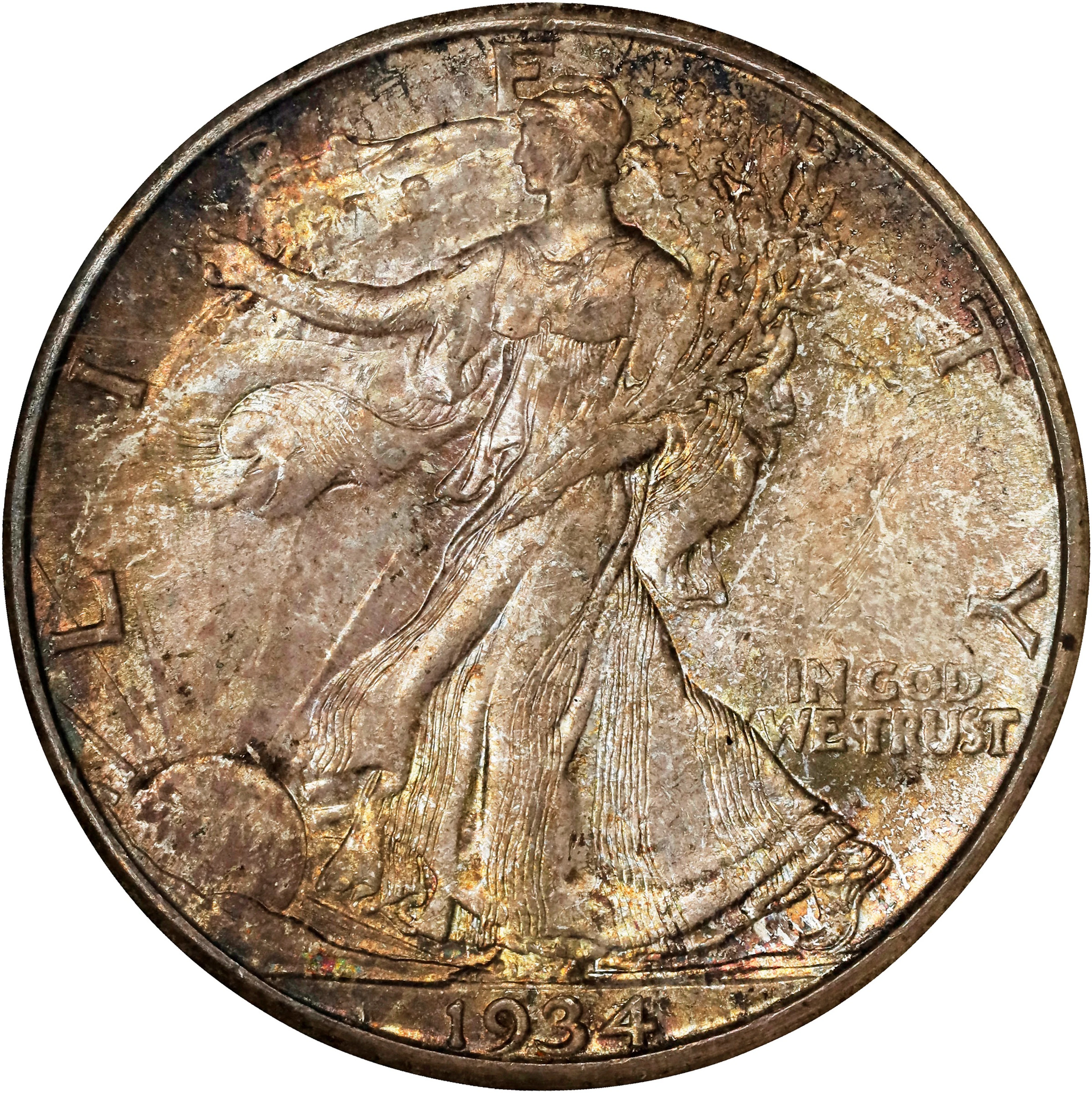 1934-S Walking Liberty Half Dollar. MS-64 (NGC). OH Generation 5.0.
