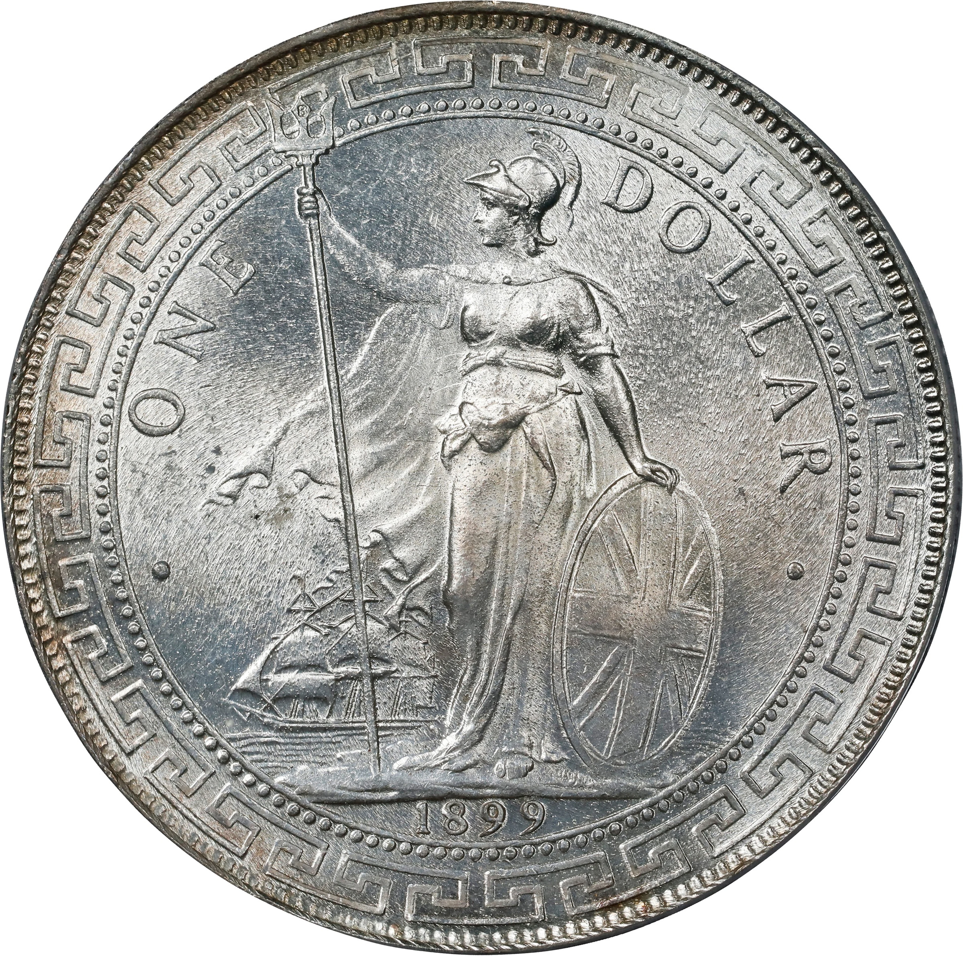 GREAT BRITAIN. Trade Dollar, 1899-B. Bombay Mint. Victoria. PCGS MS-63.