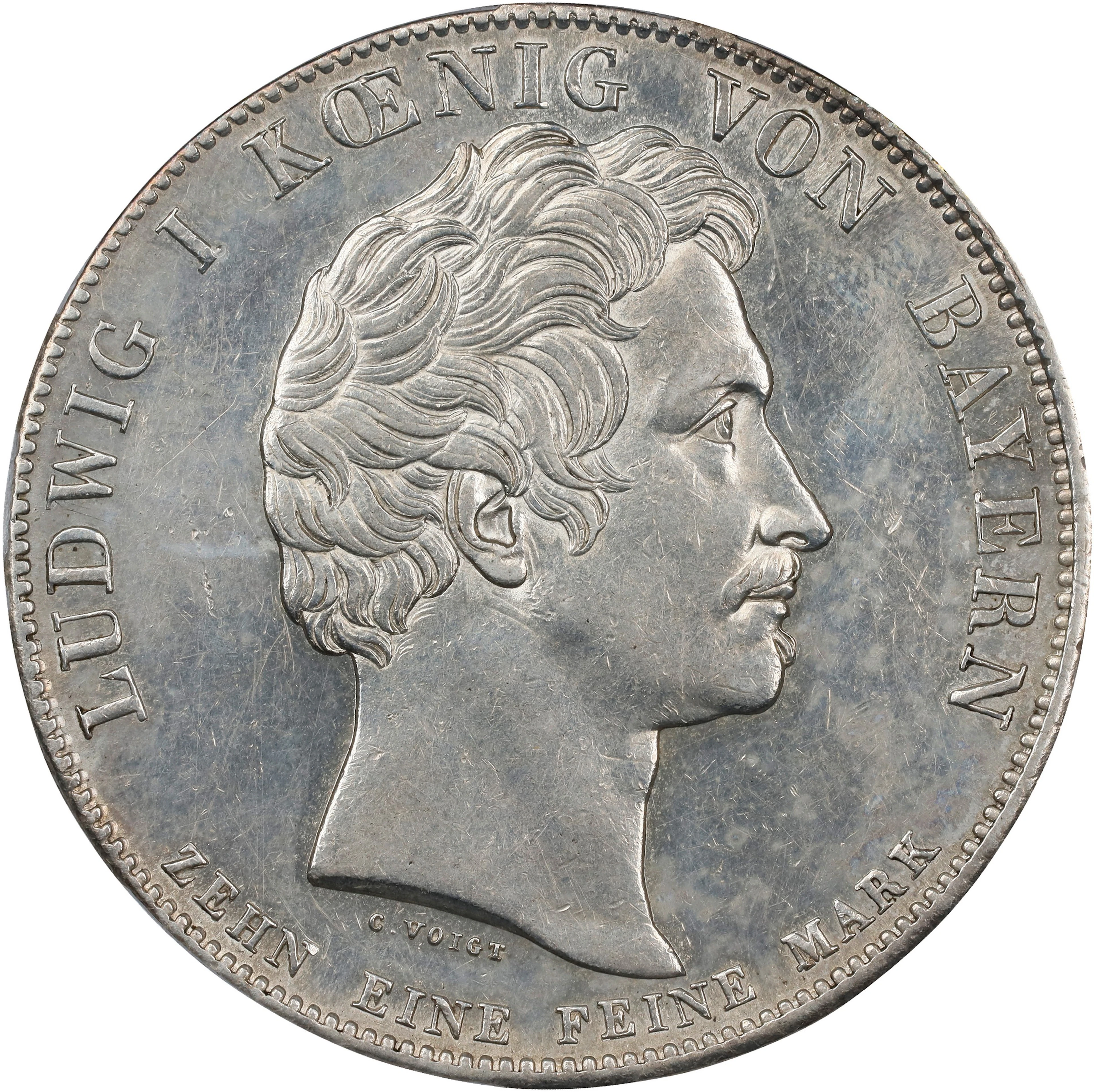 GERMANY. Bavaria. Thaler, 1832. Munich Mint. Ludwig I. PCGS Genuine--Cleaned