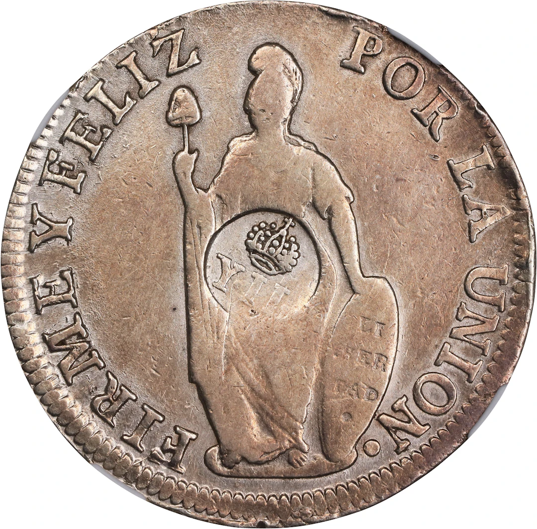 PHILIPPINES. Philippines - Peru. 8 Reales, ND (1834-37). Manila Mint.