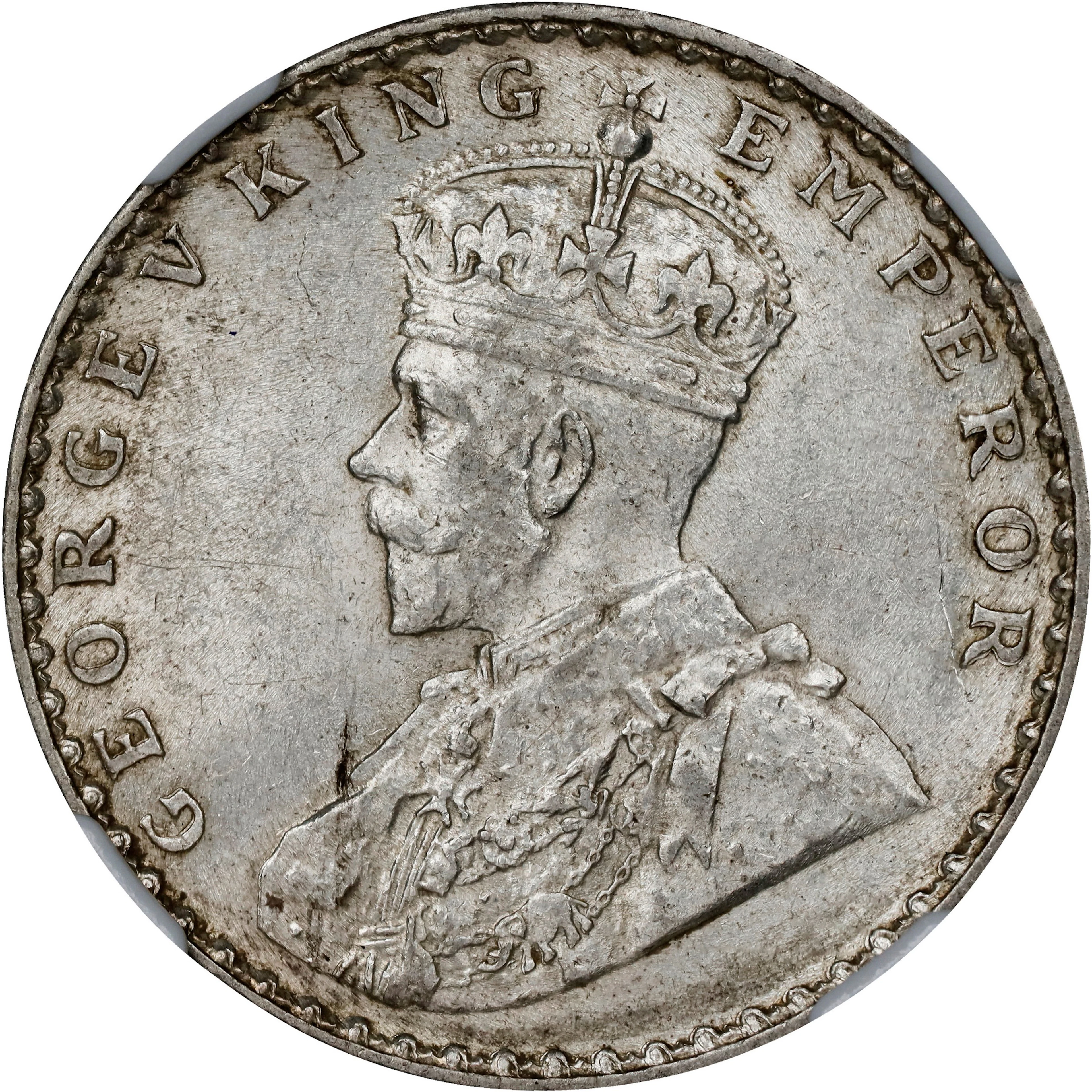 INDIA. Rupee, 1912-(C). Calcutta Mint. George V. NGC MS-62.