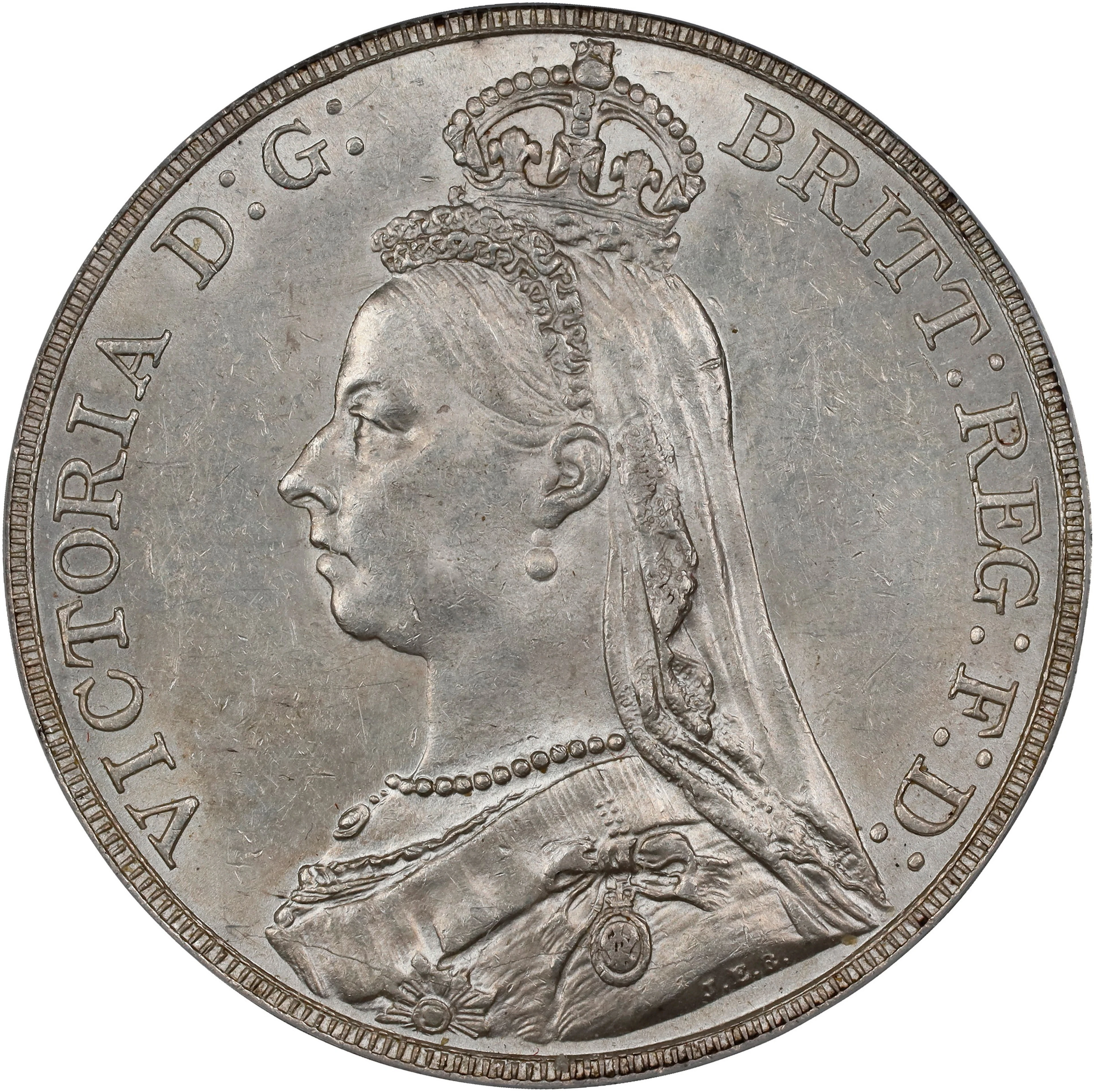 GREAT BRITAIN. Crown, 1891. London Mint. Victoria. PCGS MS-61.