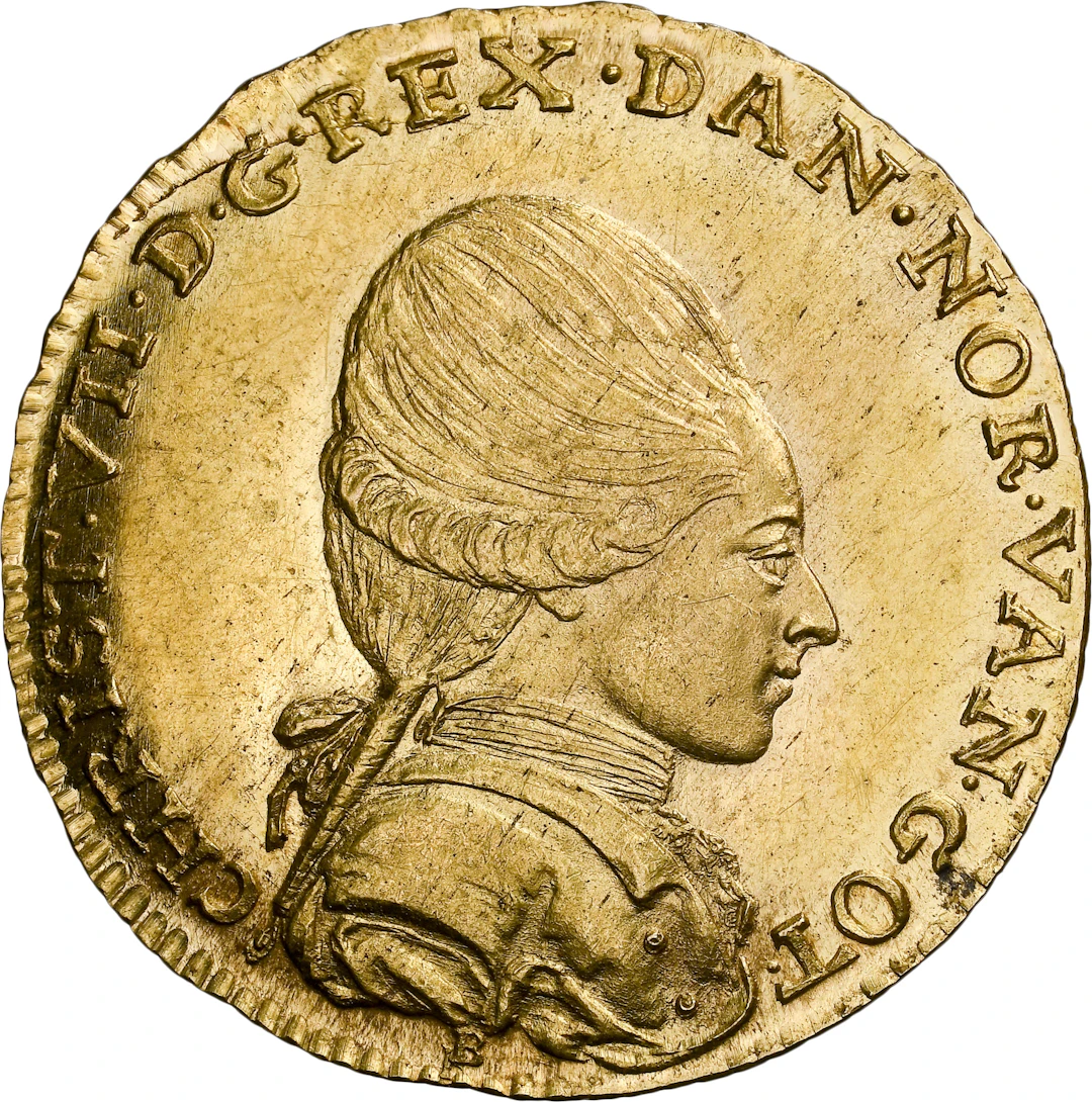 DENMARK. Courant Ducat, 1771. Copenhagen Mint. Christian VII. NGC MS-64.