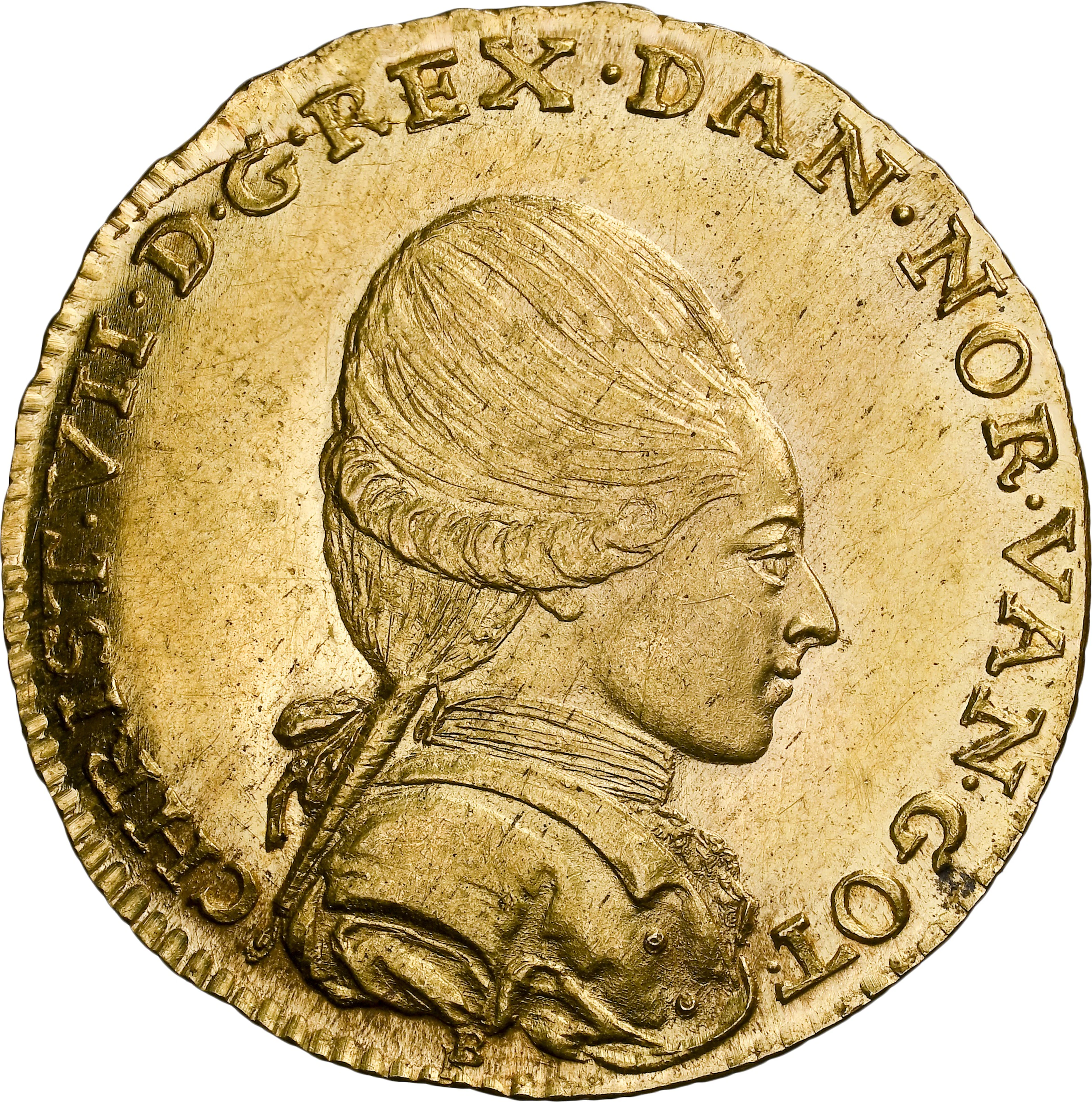 DENMARK. Courant Ducat, 1771. Copenhagen Mint. Christian VII. NGC MS-64.