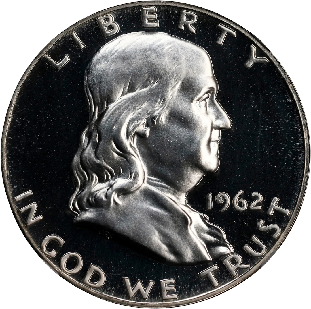 1962 Franklin Half Dollar. Proof-68 Cameo (NGC). CAC.
