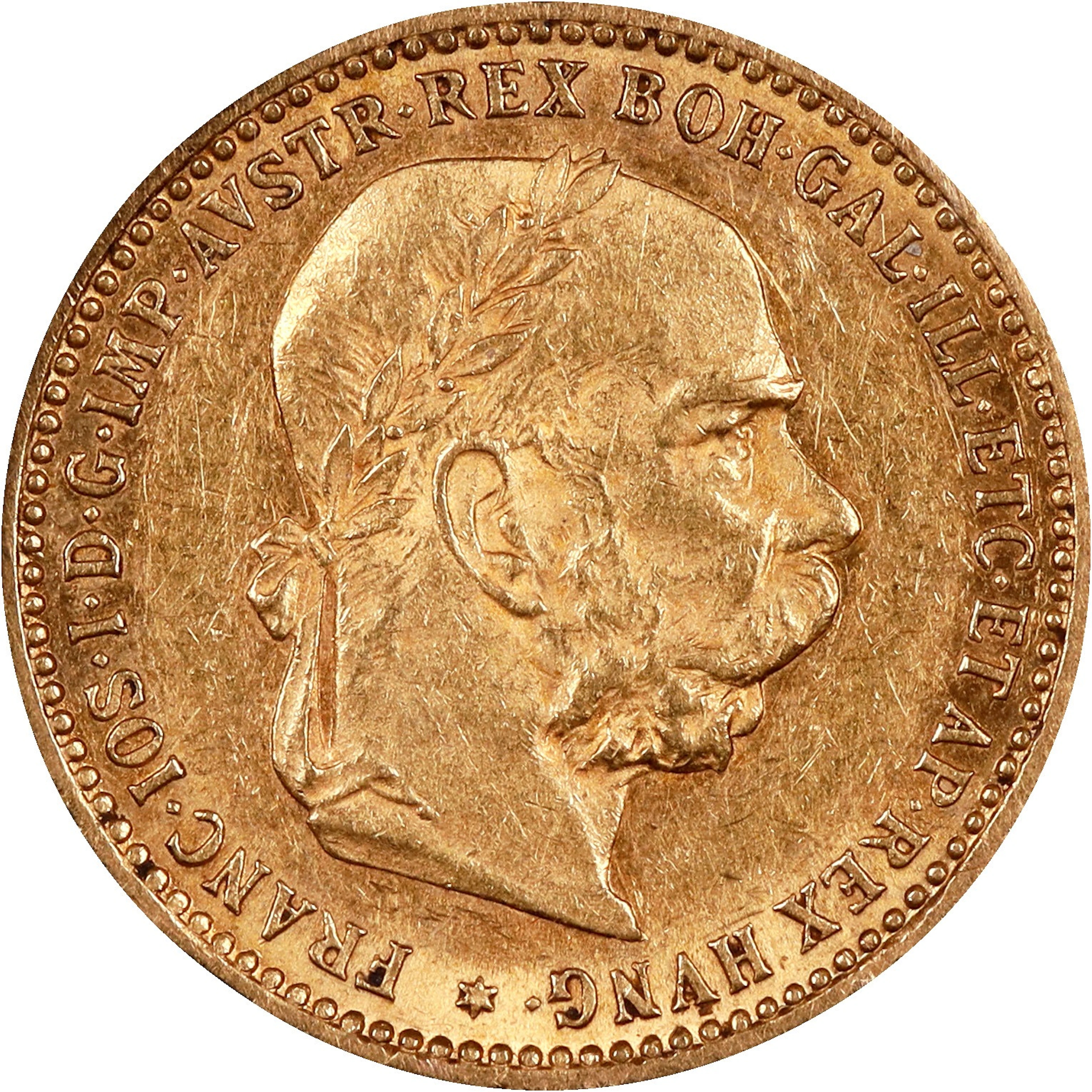 (0.098 oz, 3.048 g AGW). Austria. 1905 Gold 10 Corona.