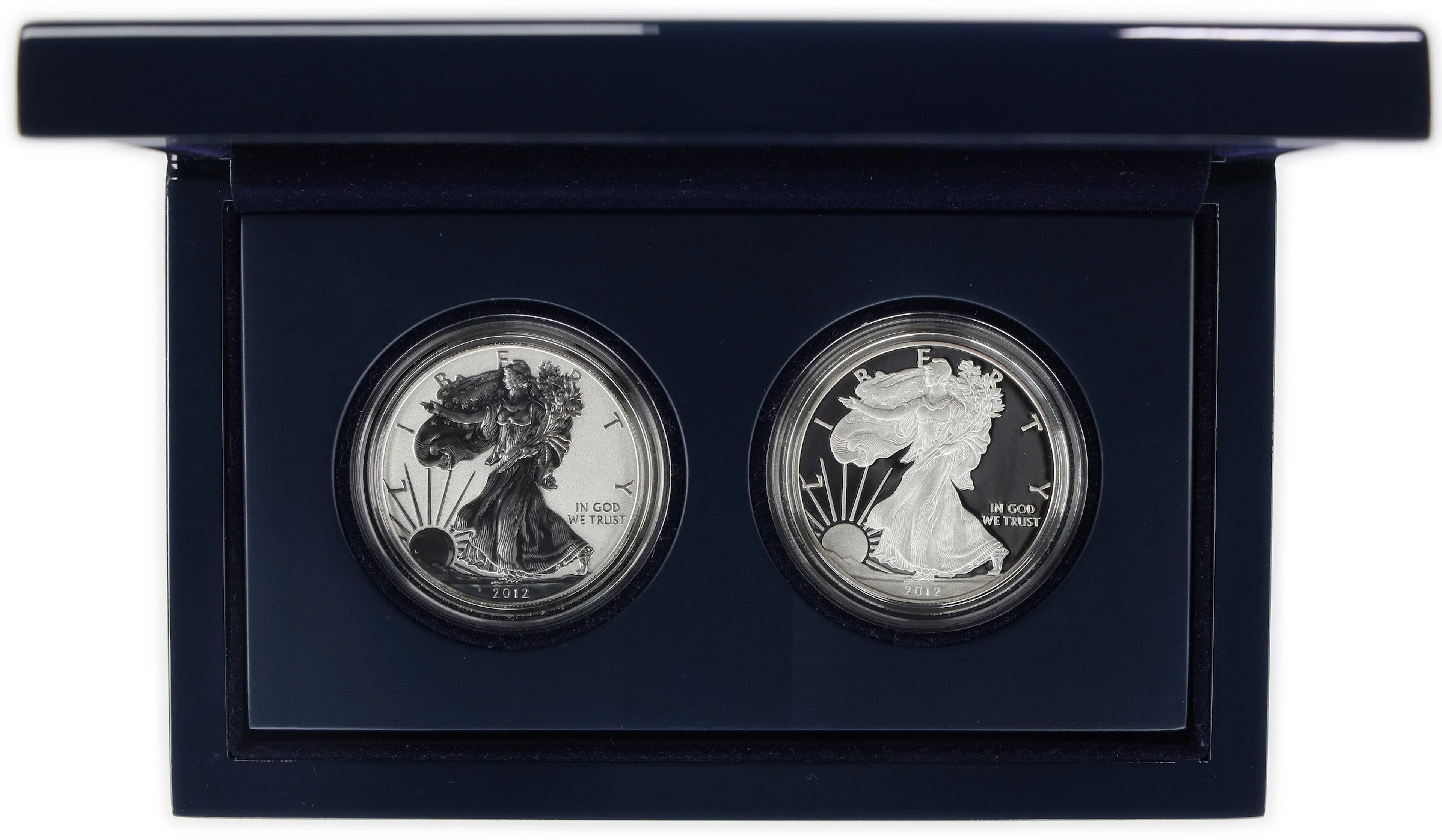 (2 oz, 62.208 g ASW). 2012 American Silver Eagle San Francisco Two-Coin