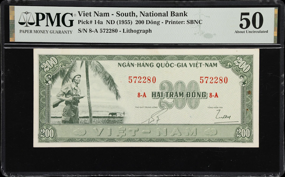VIETNAM, SOUTH. National Bank of Vietnam. 200 Dong, ND (1955). P-14a.