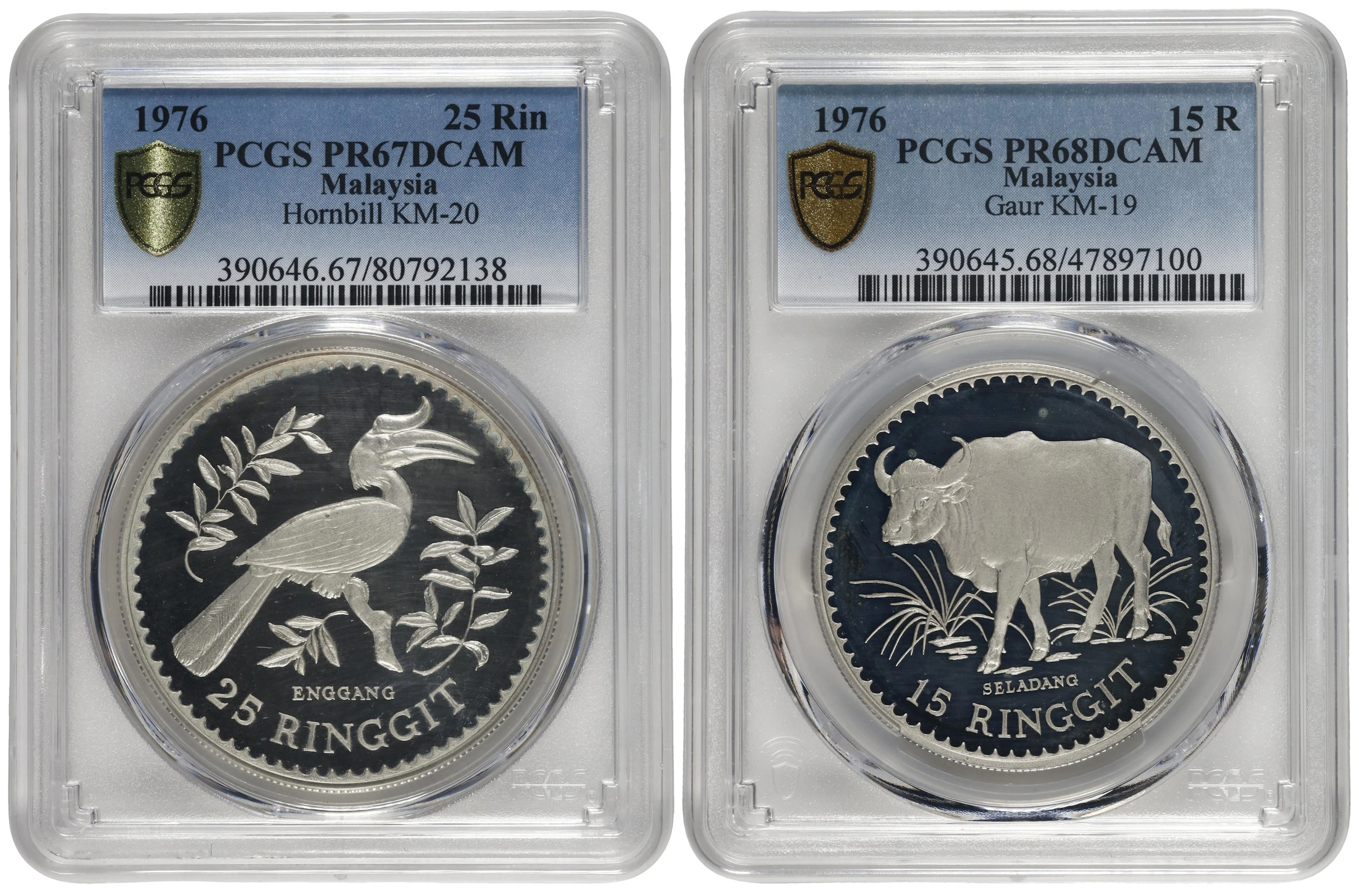 MALAYSIA. Duo of Wildlife Conservation Issues (2 Pieces), 1976. Conservation