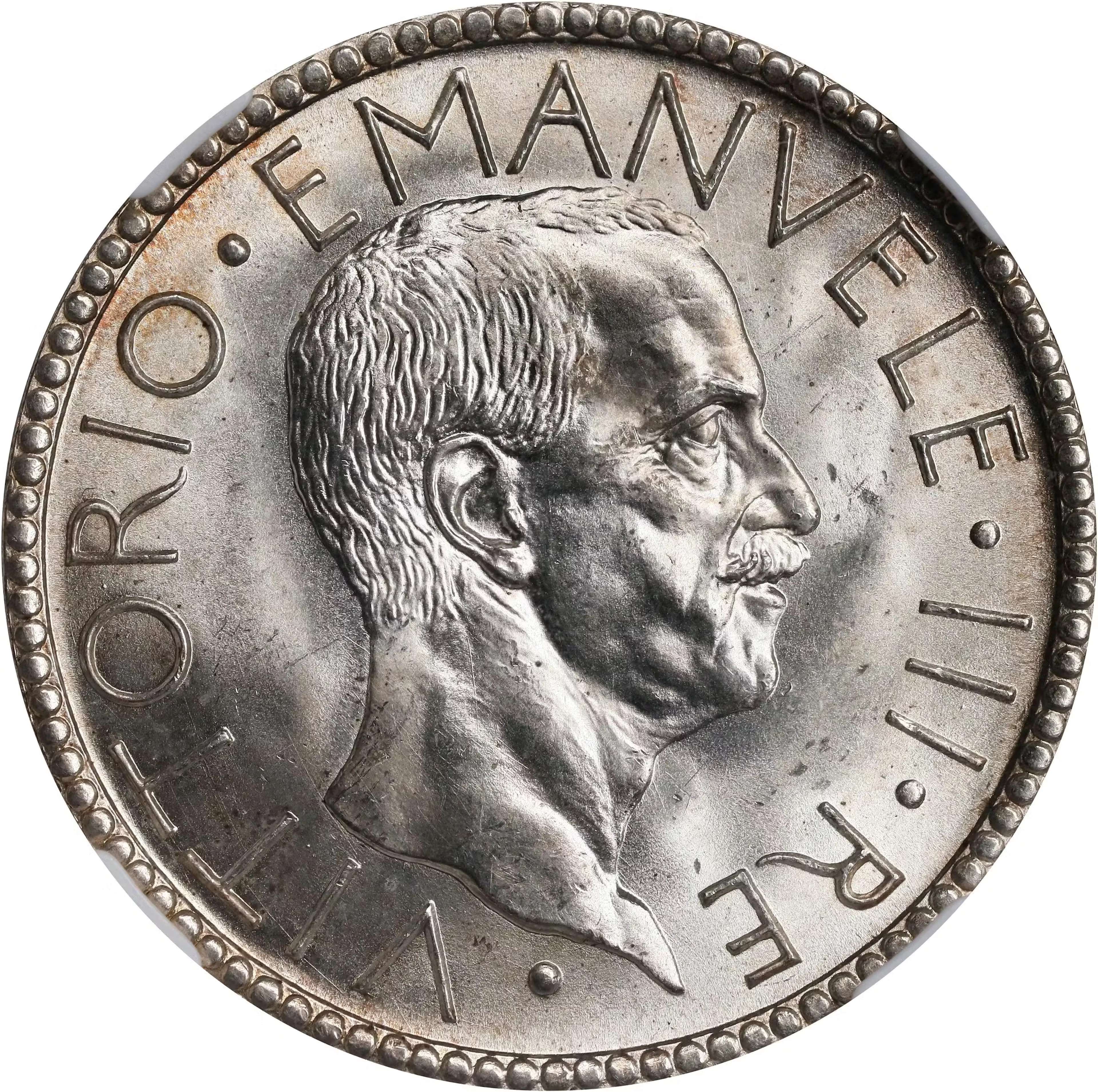 ITALY. 20 Lire, 1927-R Year VI. Rome Mint. Vittorio Emanuele III. NGC MS-65.
