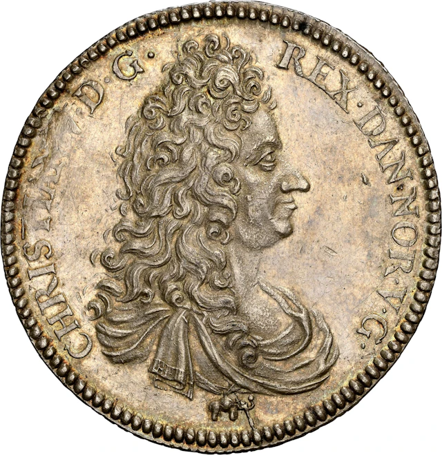 NORWAY. Speciedaler, 1696. Kongsberg Mint. Christian V. NGC Unc D