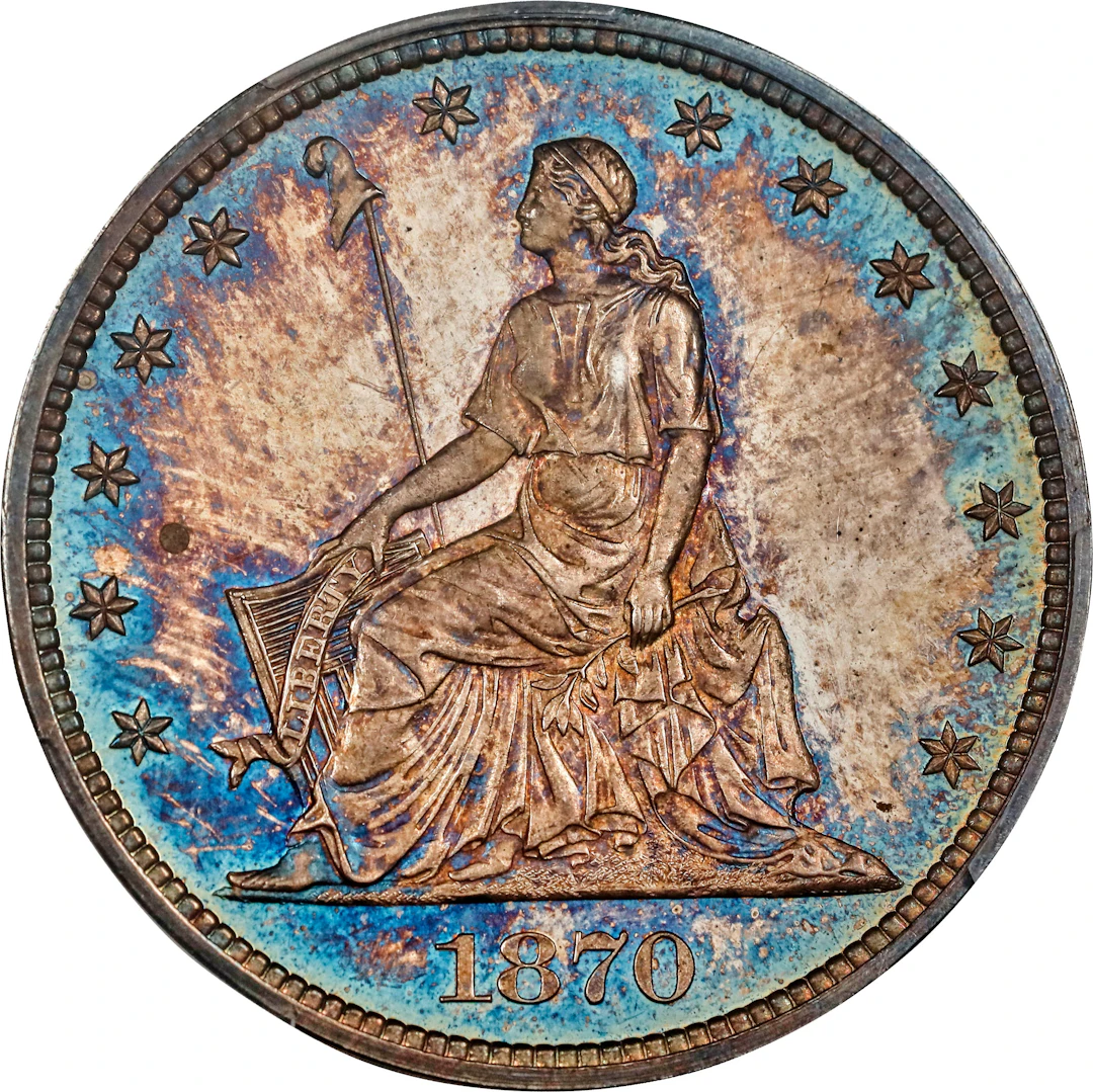 1870 Pattern Half Dollar. Judd-934, Pollock-1040. Rarity-7-. Silver.