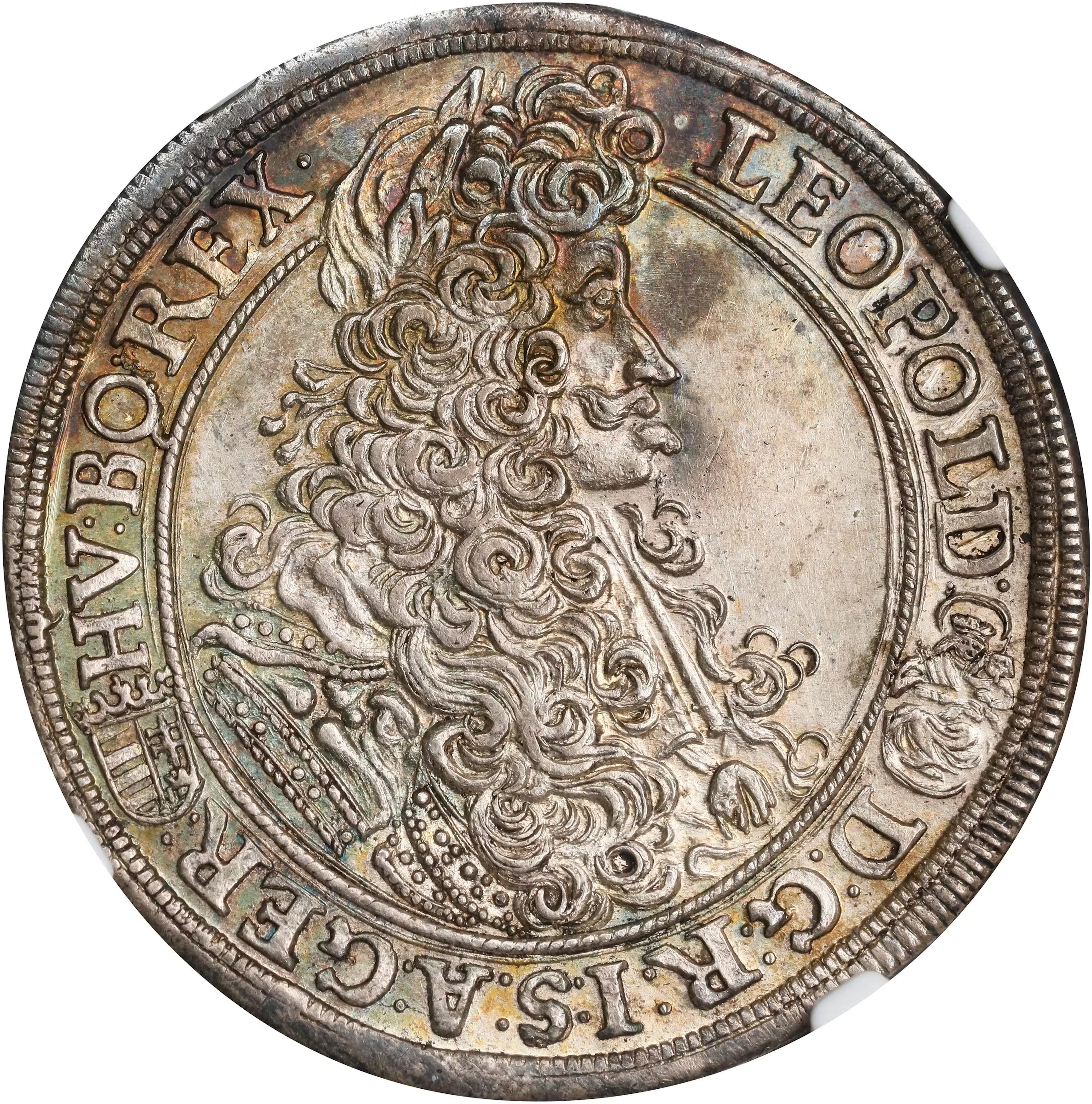HUNGARY. 1/2 Taler, 1700-KB. Kremnica Mint. Leopold I. NGC MS-62.