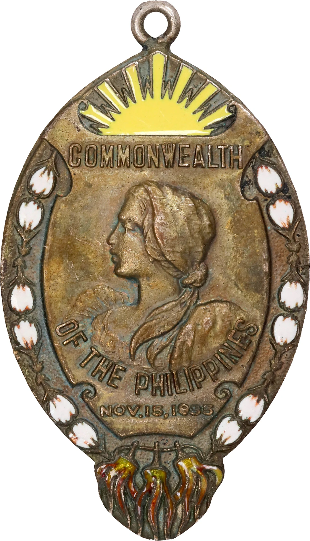 PHILIPPINES. Commonwealth Silvered Bronze Medal, 1935. NGC MS-63.