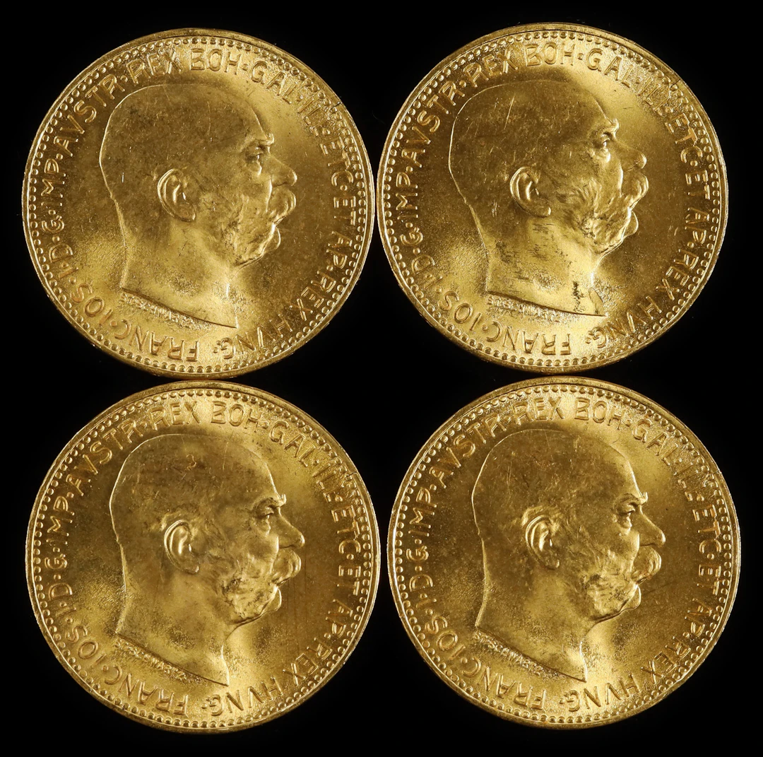 (0.784 oz, 24.386 g AGW). Austria. Lot of (4) 1915 Gold 20 Corona.