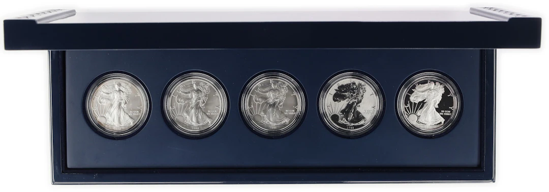 (5 oz, 155.52 g ASW). 2011 U.S. Mint 25th Anniversary American Silver