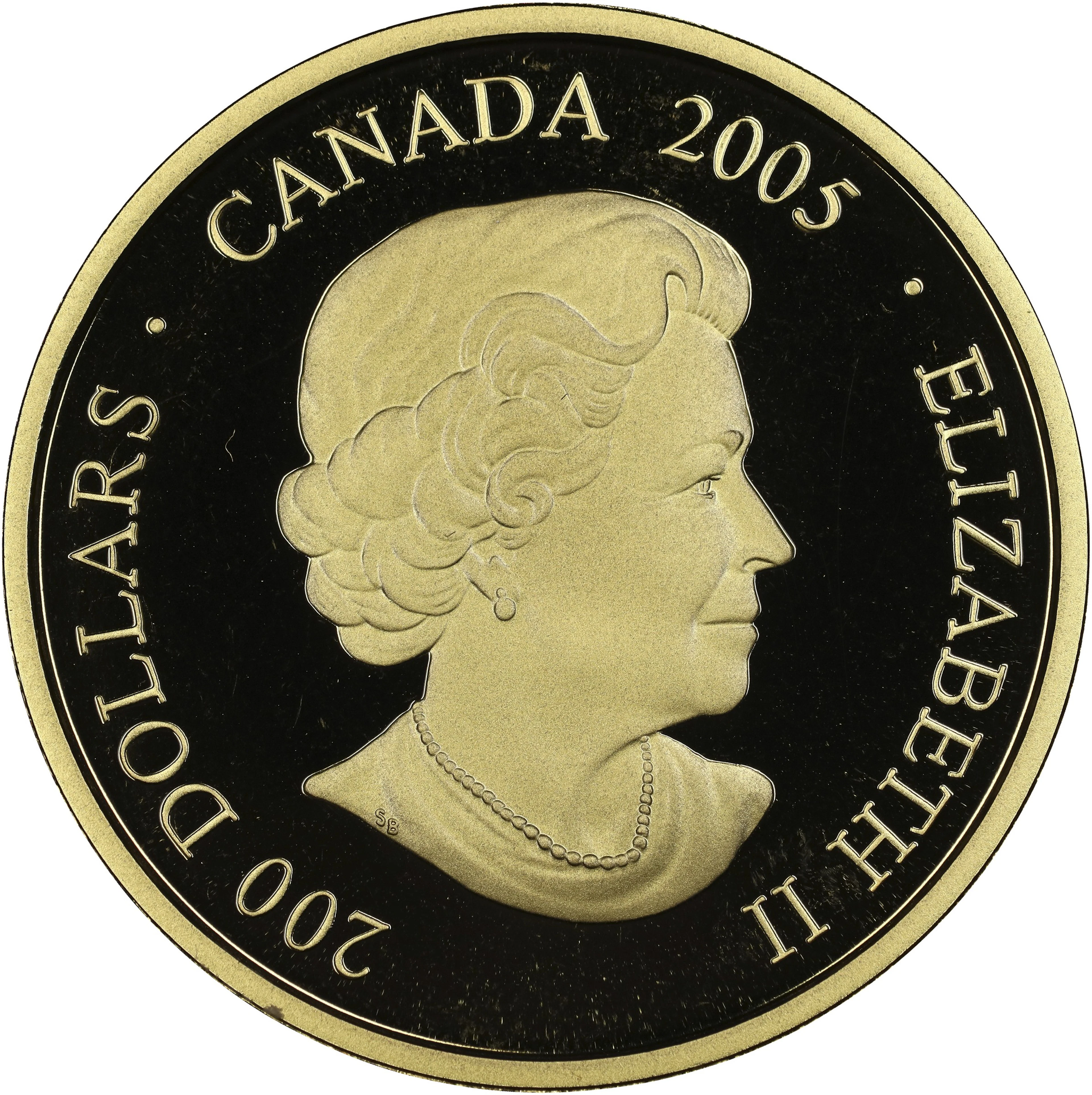 (0.472 oz, 14.681 g AGW). Canada. 2005 Fur Traders Gold $200.