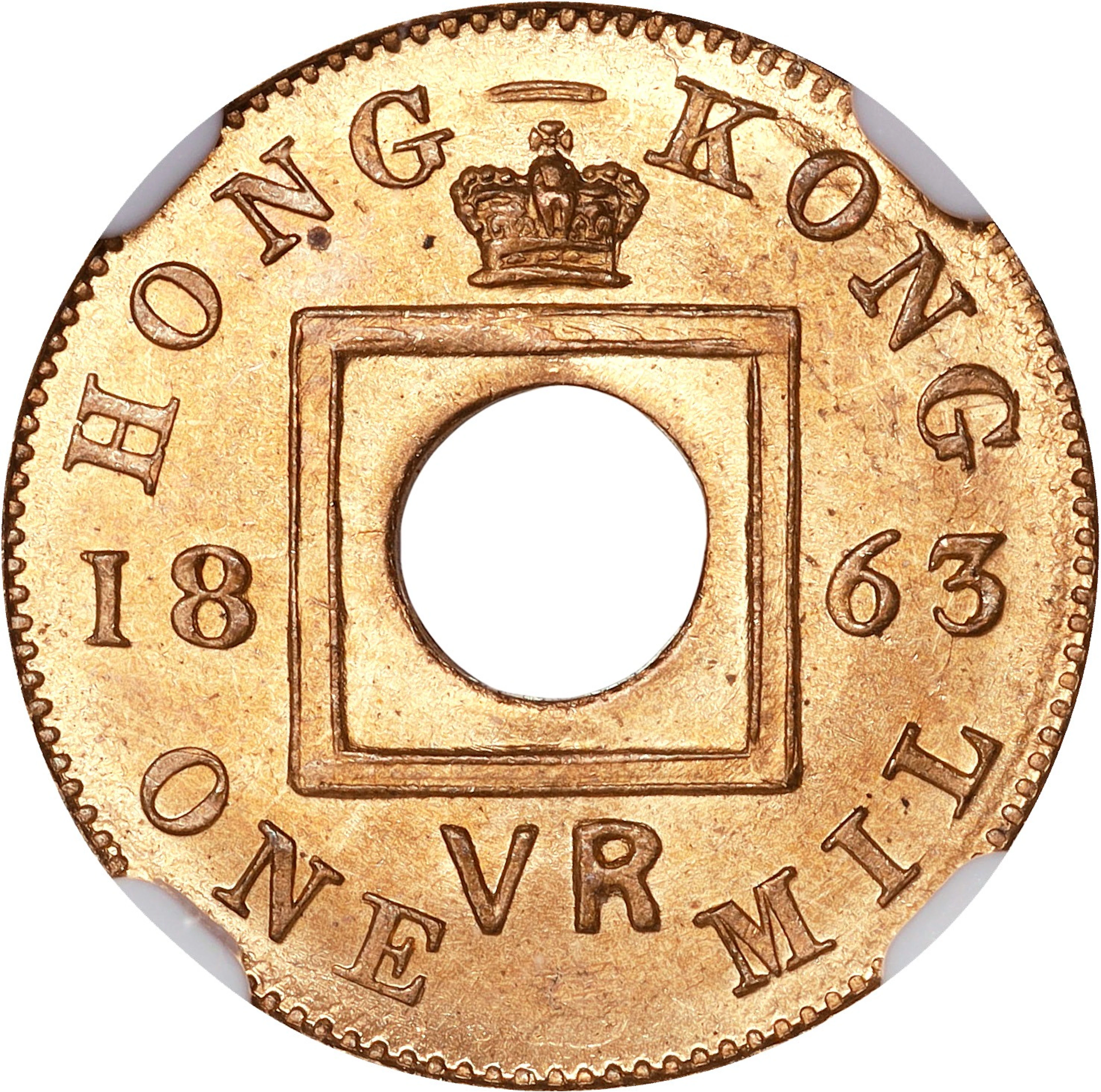 HONG KONG (SAR). Mil, 1863. London or Birmingham (Heaton) Mint. Victoria.
