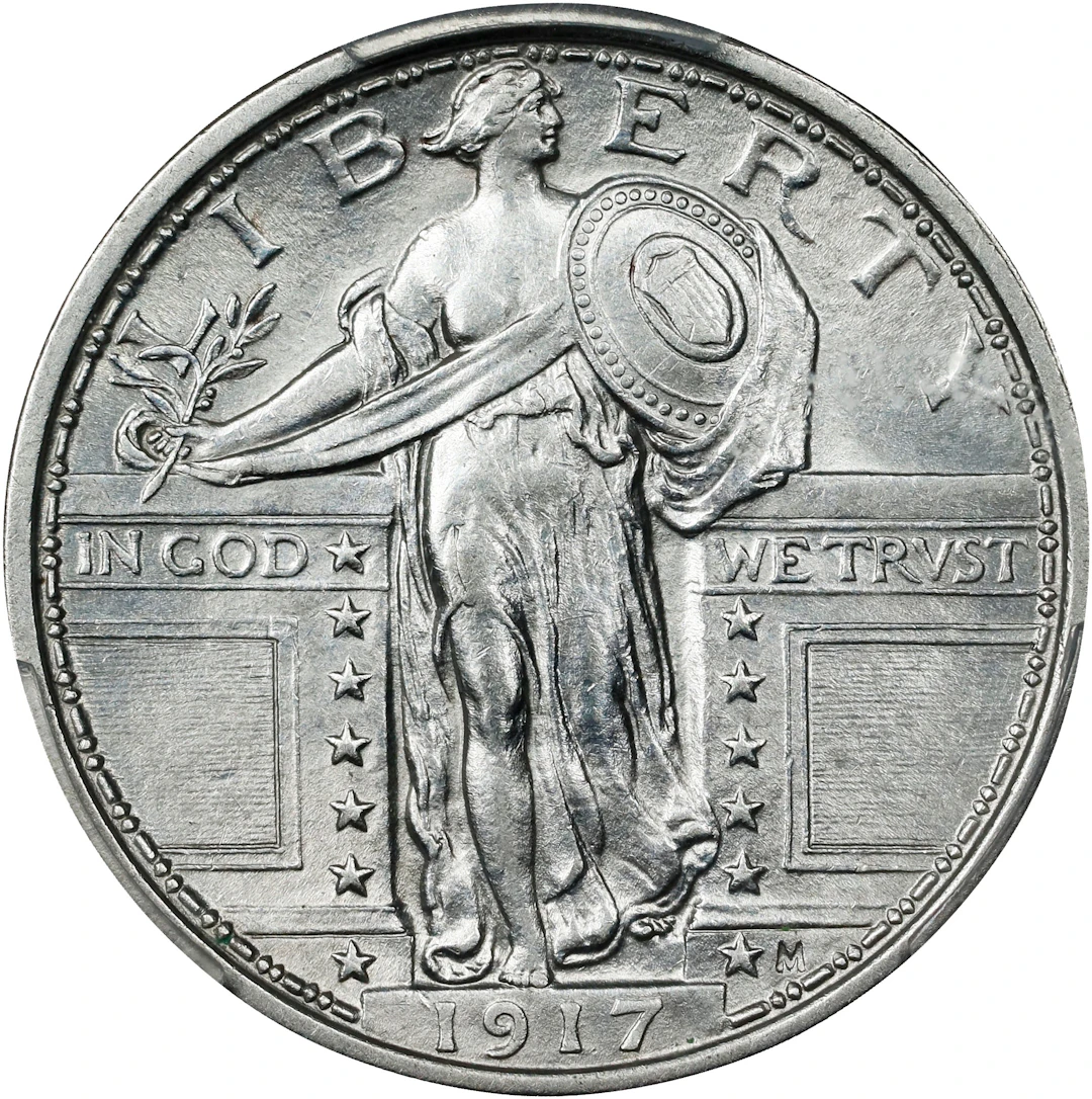 1917 Standing Liberty Quarter. Type I. AU Details--Cleaned (PCGS).