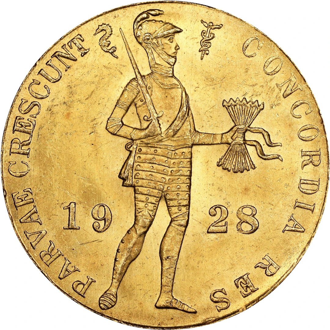 (0.11 oz, 3.421 g AGW). Netherlands. 1928 Gold 1 Ducat.