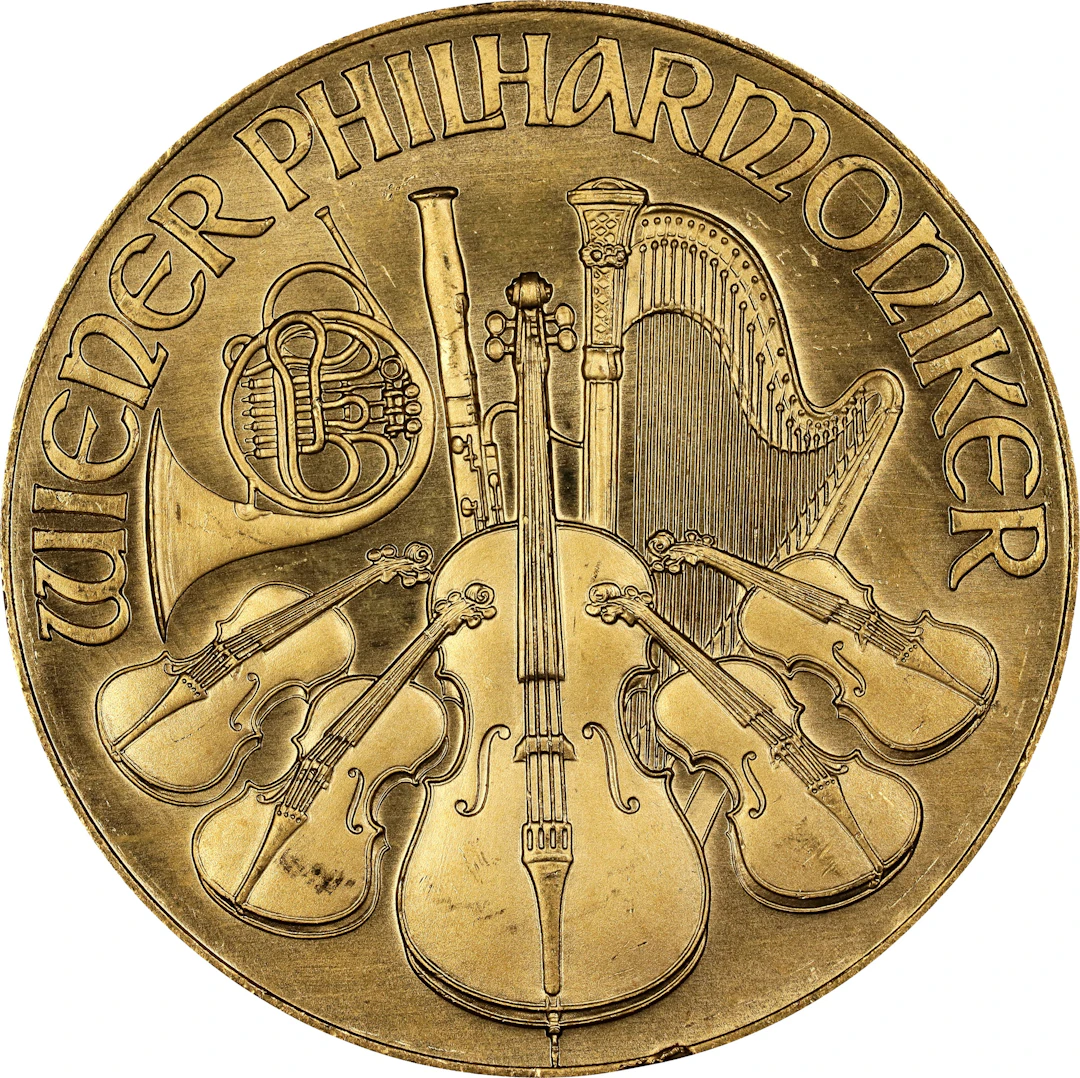(1 oz, 31.104 g AGW). Austria. 1992 1 oz Gold Philharmonic.