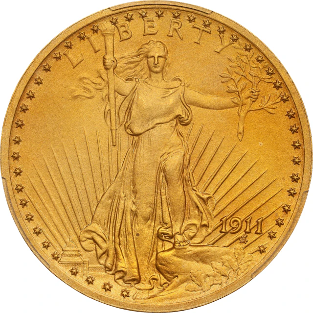 1911 Saint-Gaudens Double Eagle. JD-1. Rarity-5. Proof-65+ (PCGS).