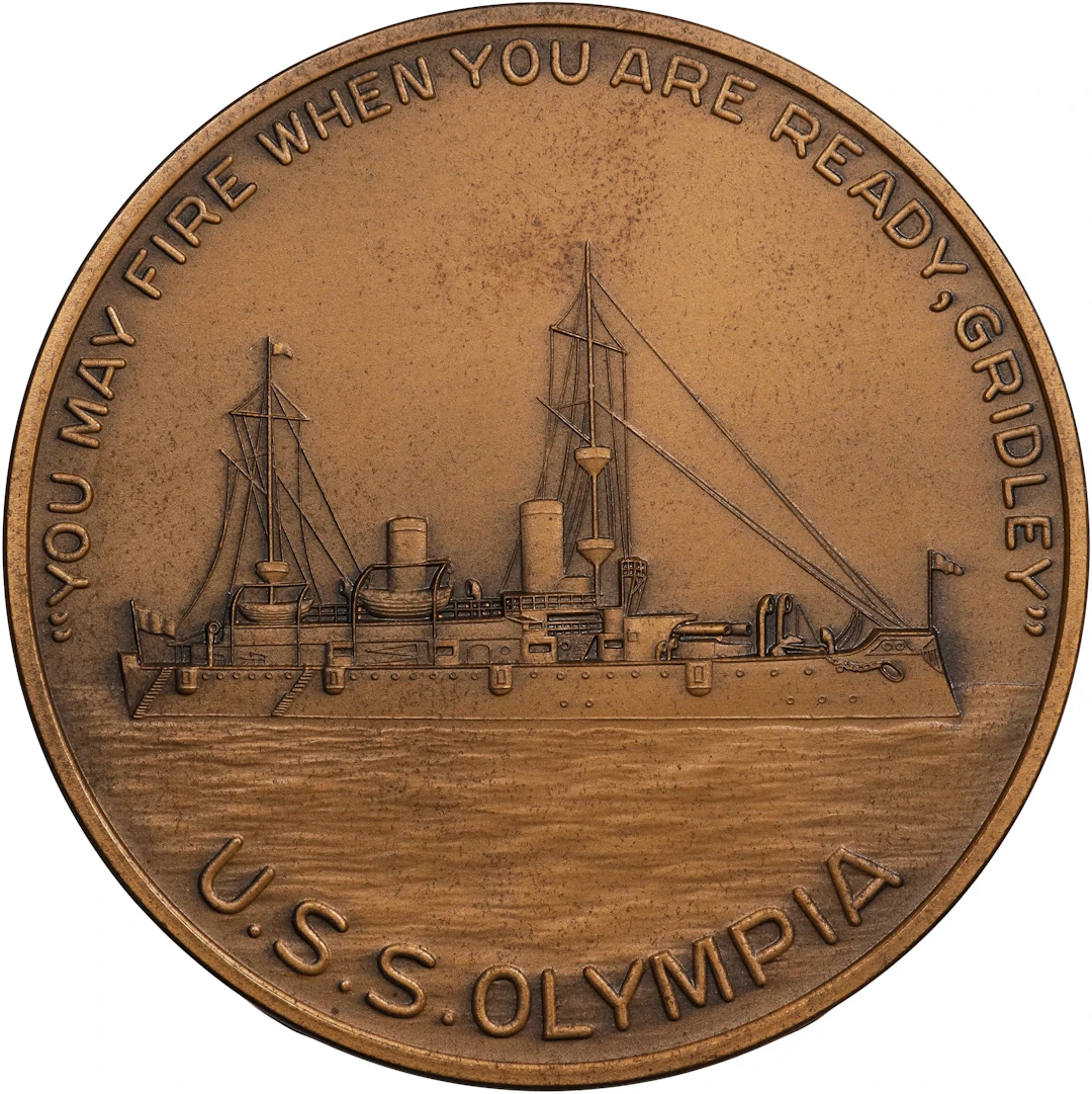 PHILIPPINES. U.S.S. Olympia Bronze Medal, "1898" (1959). UNCIRCULATED.
