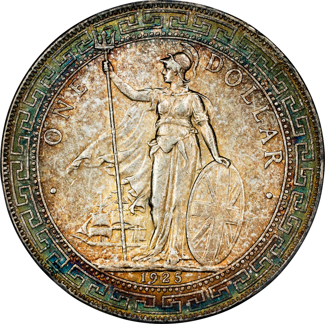 GREAT BRITAIN. Trade Dollar, 1925. London Mint. George V. PCGS Genuine--Question