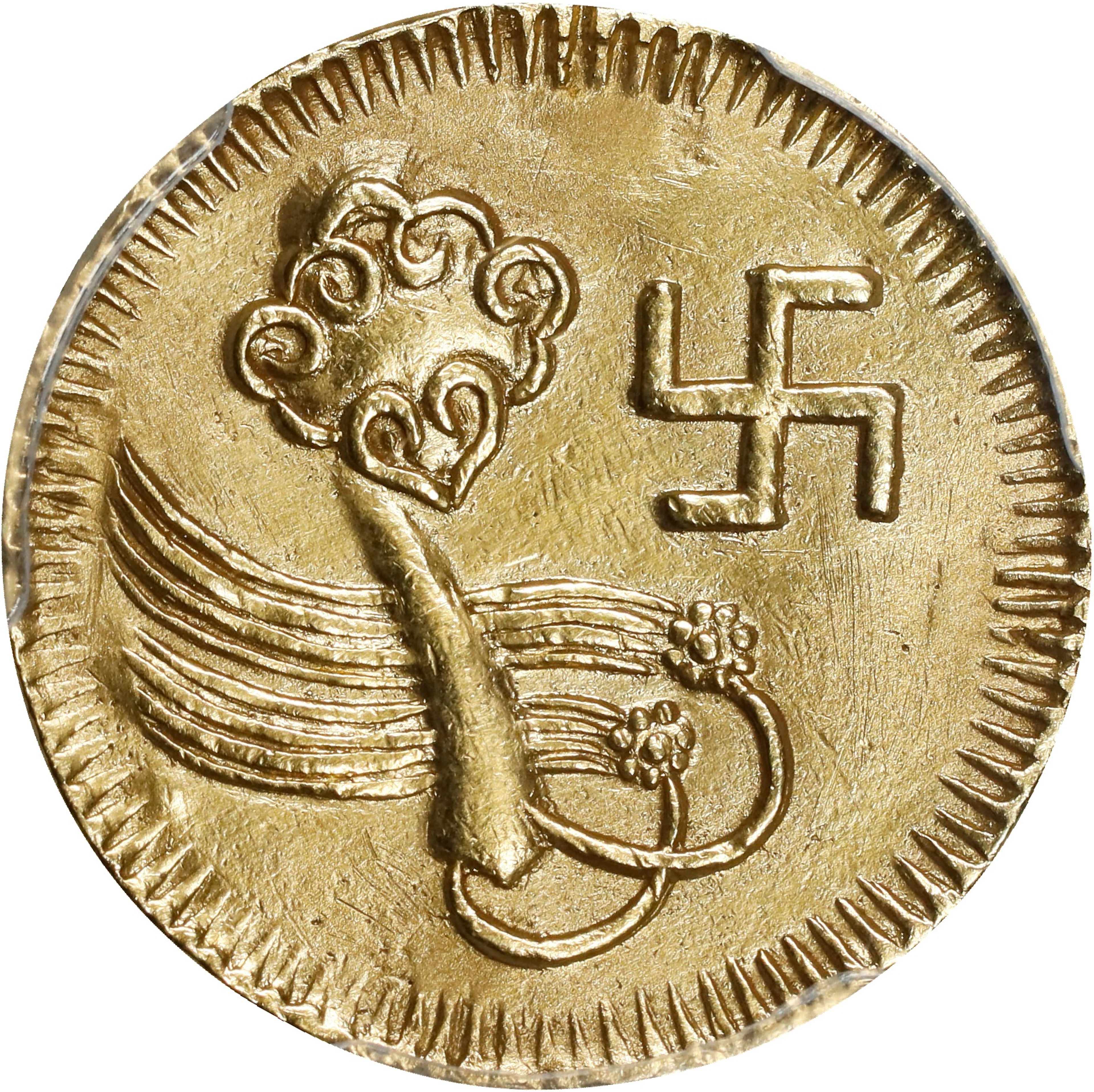 ANNAM. Gold Tien, ND (1820-41). Minh Mang. PCGS Genuine--Repaired, AU Details.