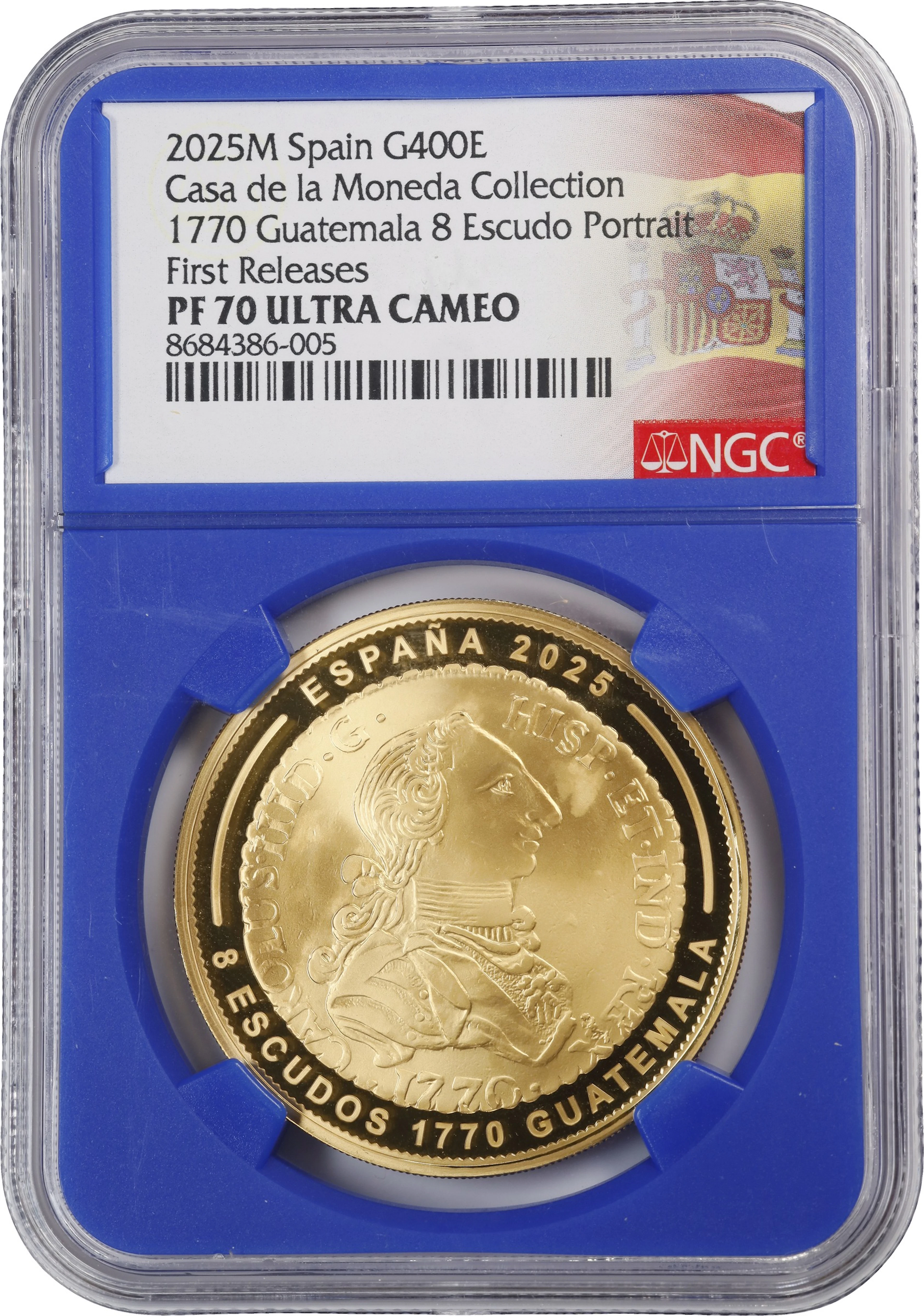 (0.867 oz, 26.967 g AGW). Spain. 2025-M Casa de la Moneda Gold 400