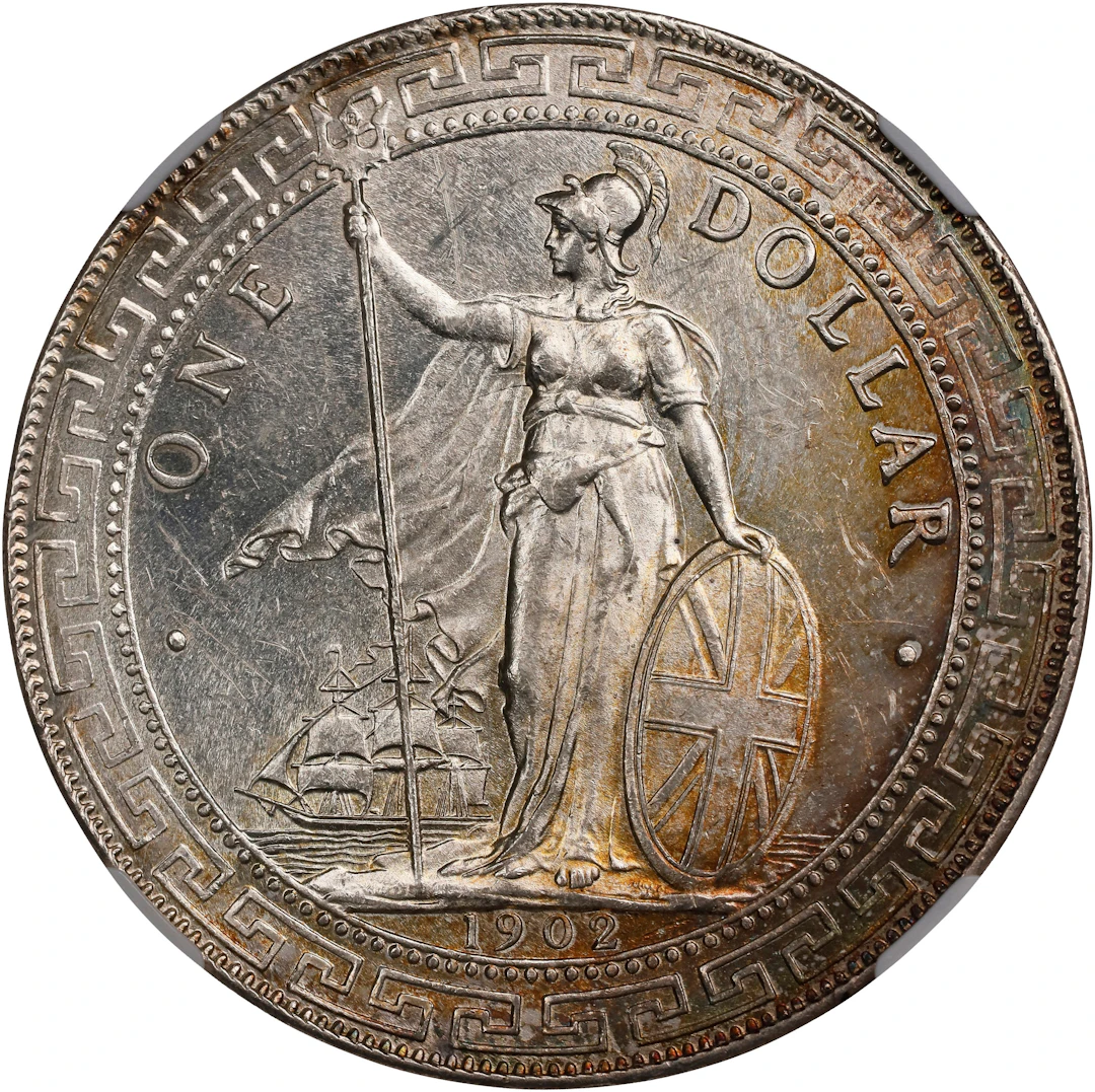 GREAT BRITAIN. Trade Dollar, 1902-B. Bombay Mint. Edward VII. NGC MS-62.