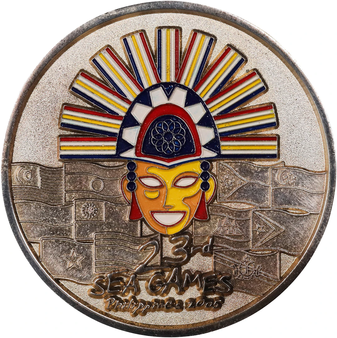 PHILIPPINES. 23rd SEA Games Nickel Brass Medal, 2005. NGC MS-67.