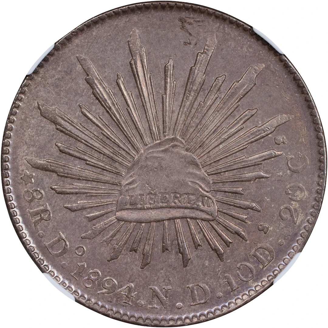 MEXICO. 8 Reales, 1894-Do ND. Durango Mint. NGC MS-62.