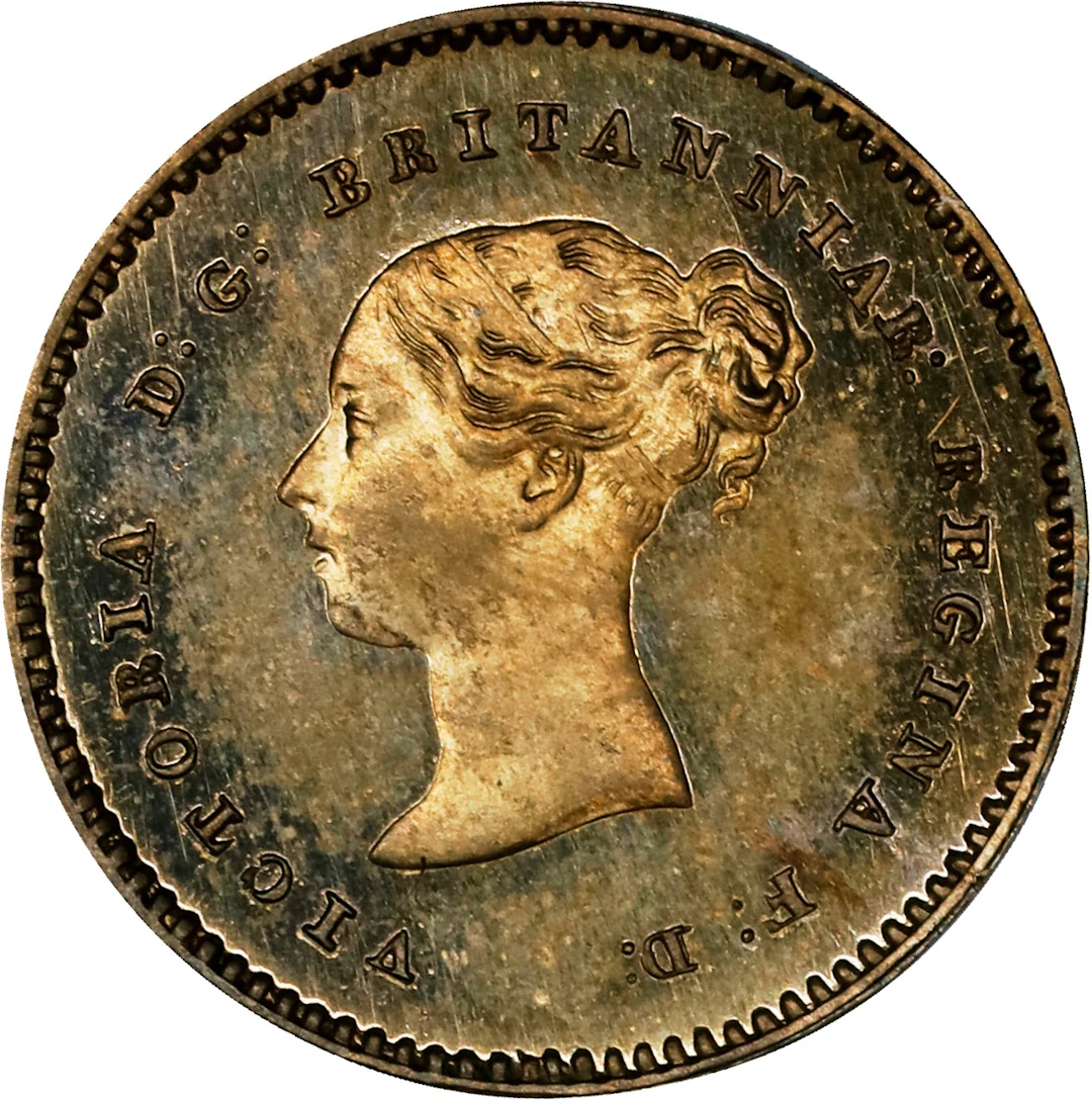 GREAT BRITAIN. Copper-Nickel 1/4 Farthing Pattern, 1868. London Mint.