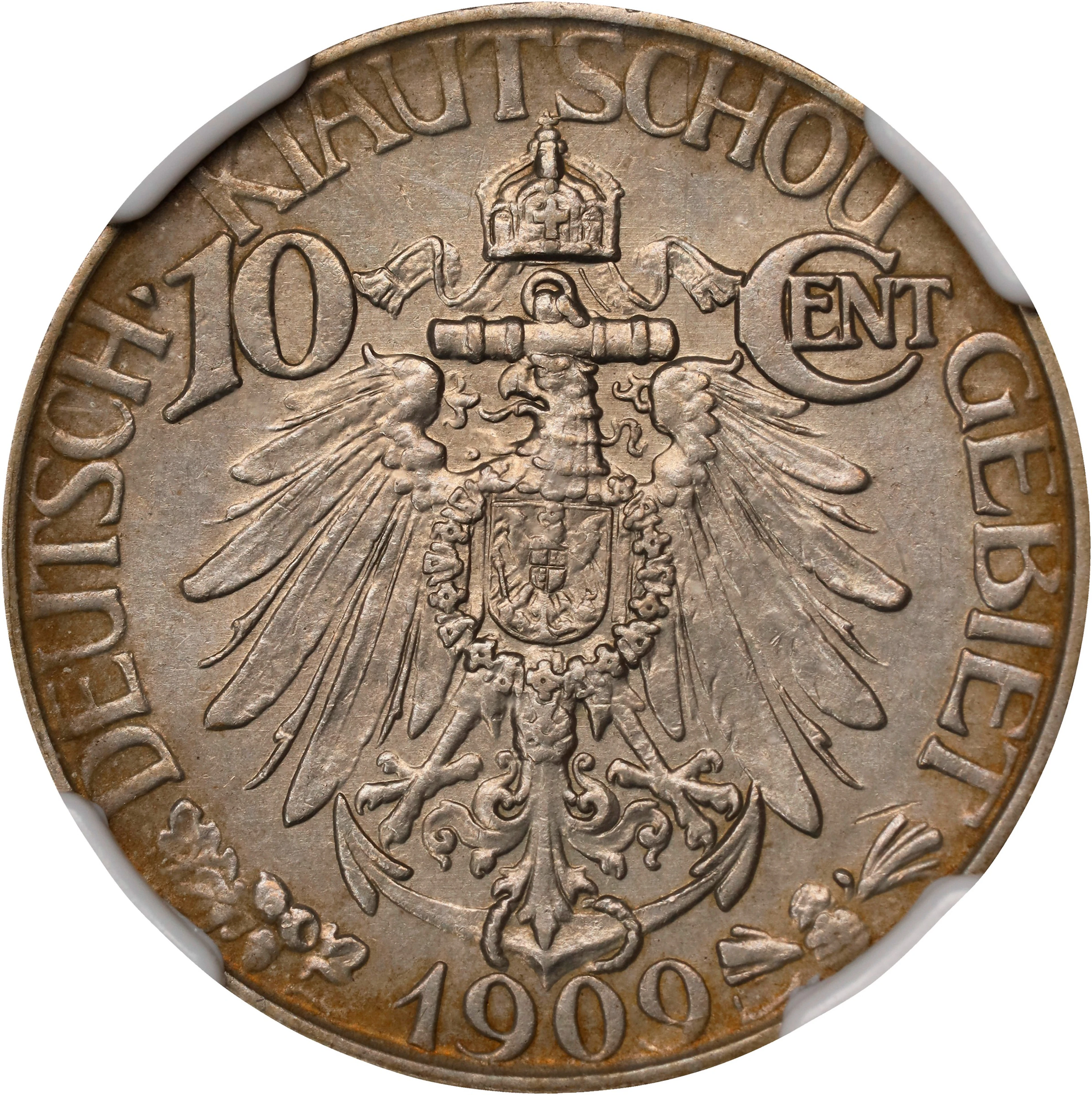 CHINA. Kiau Chau. German Occupation. 10 Cents, 1909. Berlin Mint.