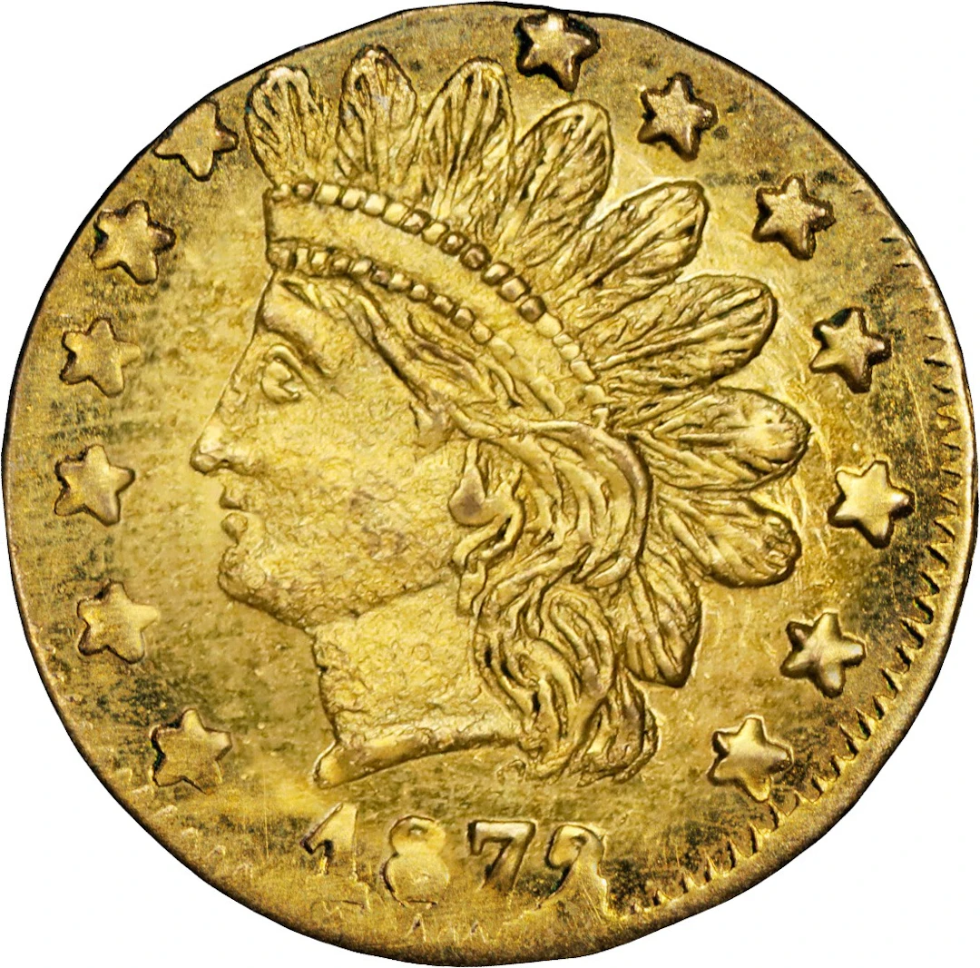 1872/1 Round 25 Cents. BG-870. Rarity-3. Indian Head. MS-65 (PCGS).