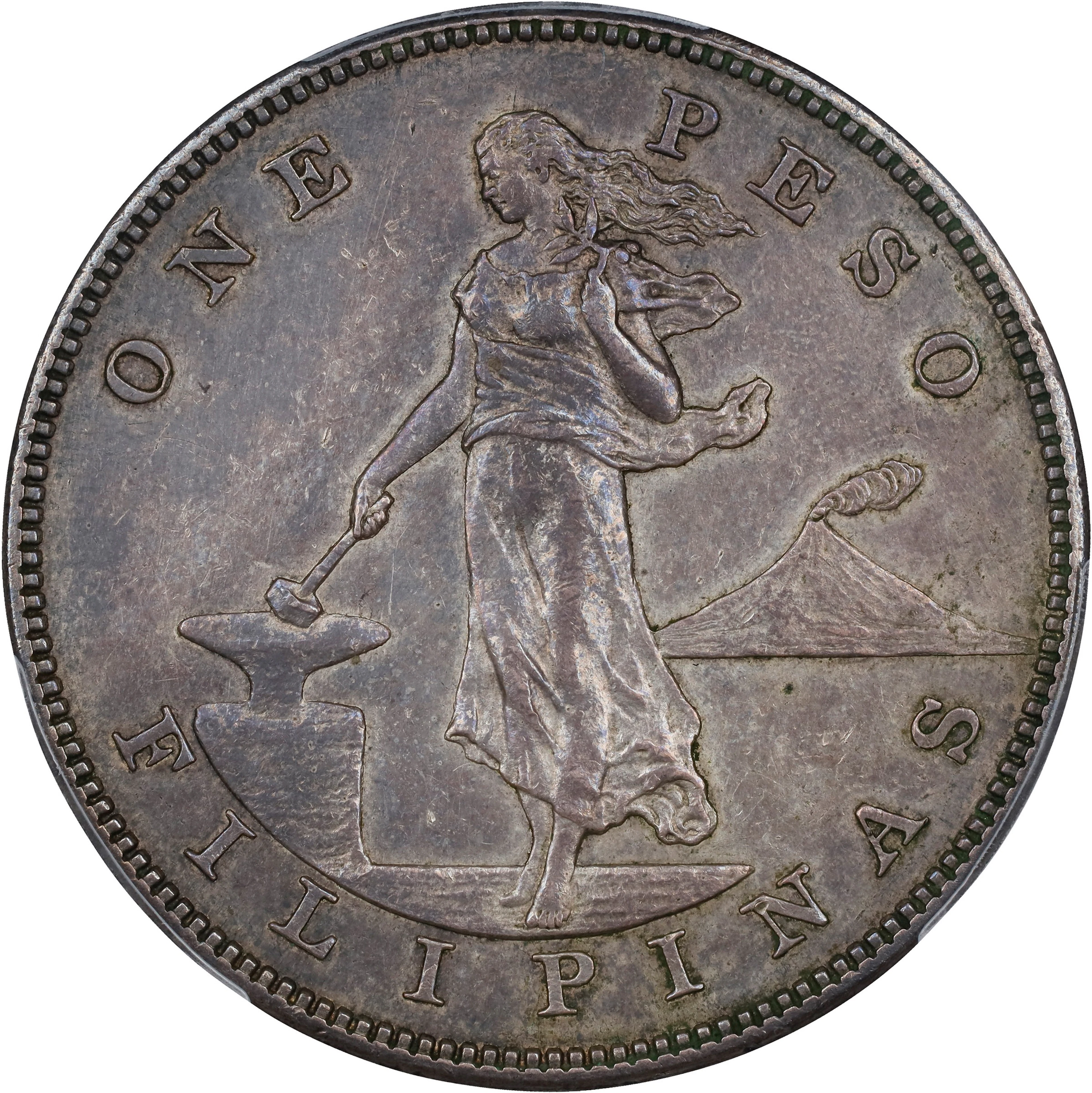 PHILIPPINES. Peso, 1903-S. San Francisco Mint. PCGS Genuine--Cleaned