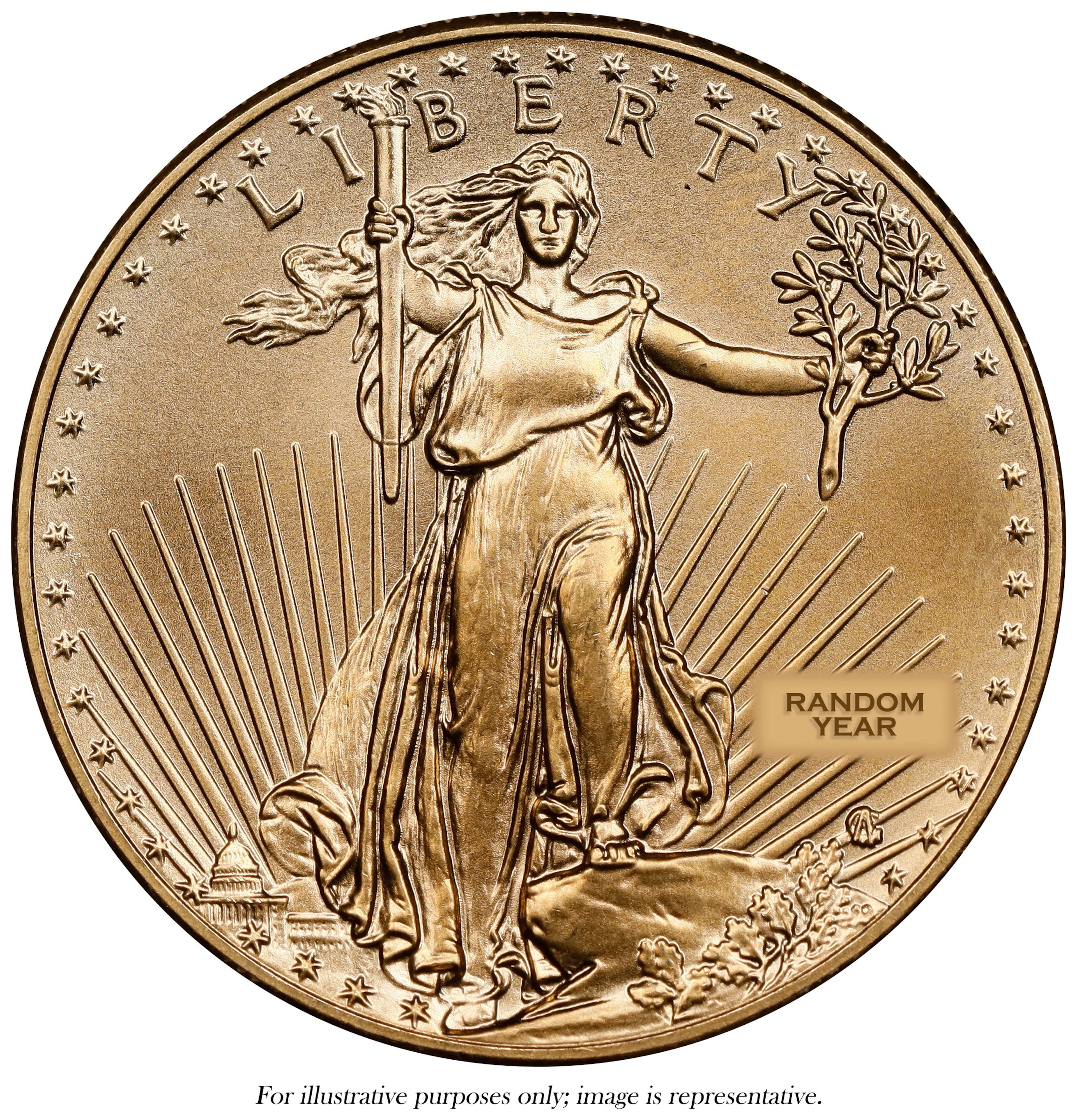 (0.5 oz, 15.55 g AGW). American Gold Eagle $25.