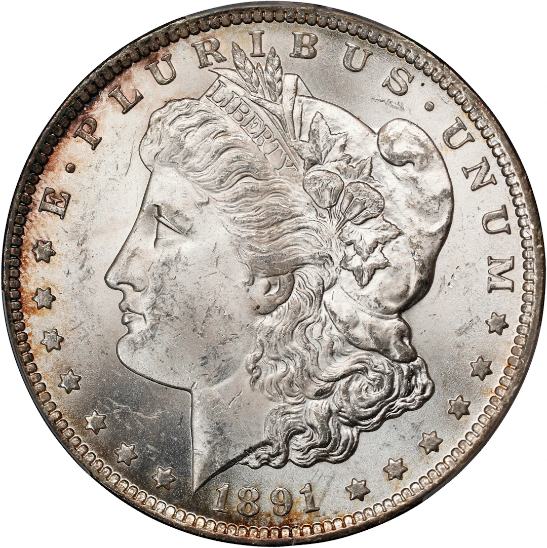 1891-CC Morgan Silver Dollar. MS-63 (PCGS).
