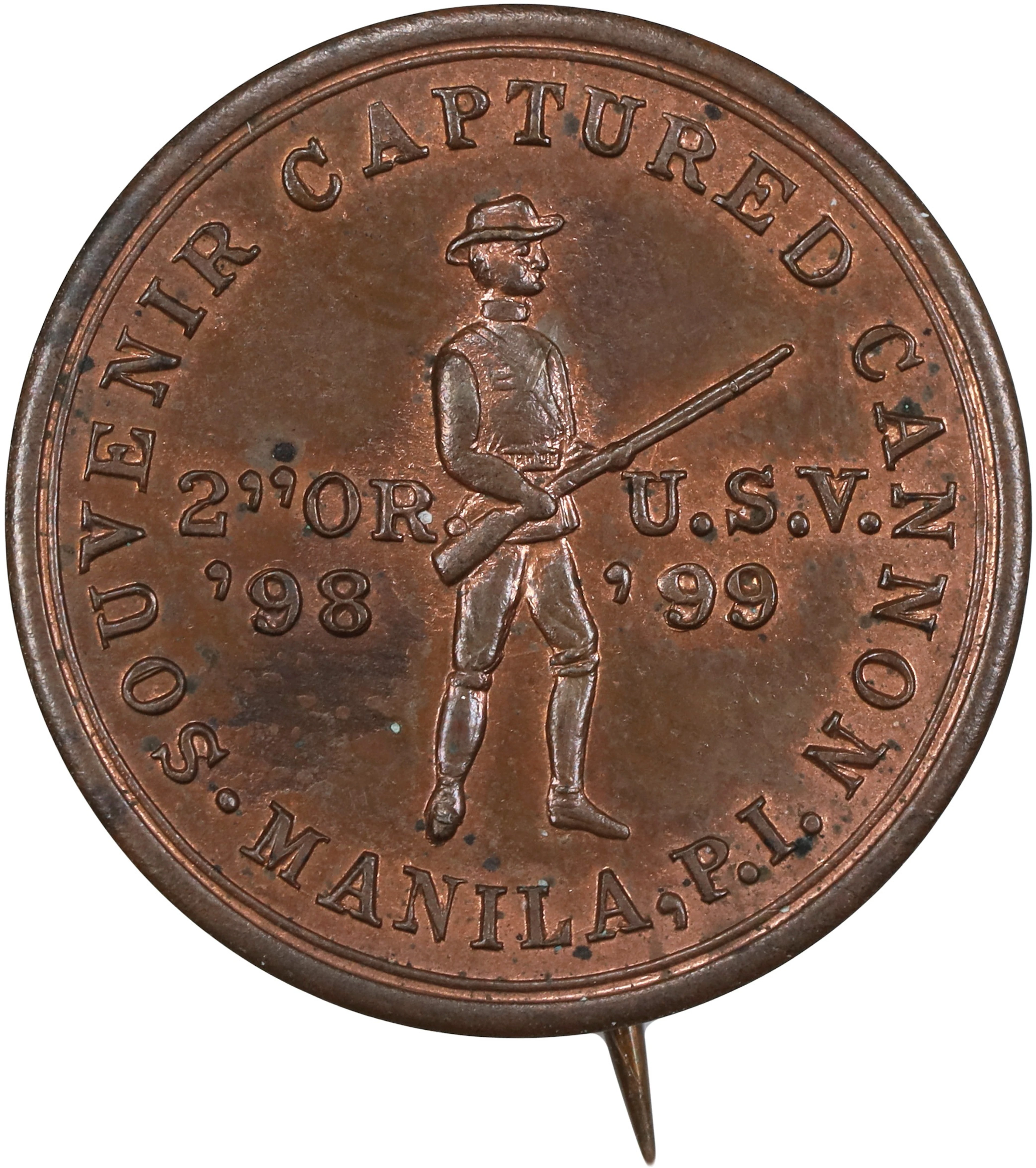 PHILIPPINES. Souvenir Bronze Stickpin, 1899. UNCIRCULATED.