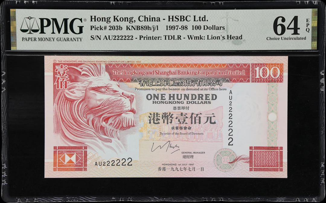 (t) HONG KONG (SAR). Hong Kong & Shanghai Banking Corporation. 100