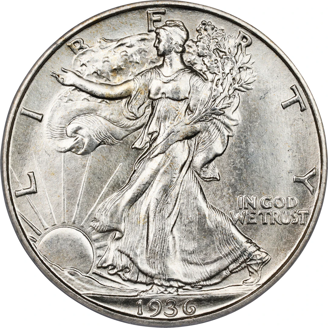 1936-S Walking Liberty Half Dollar. MS-66 (PCGS).