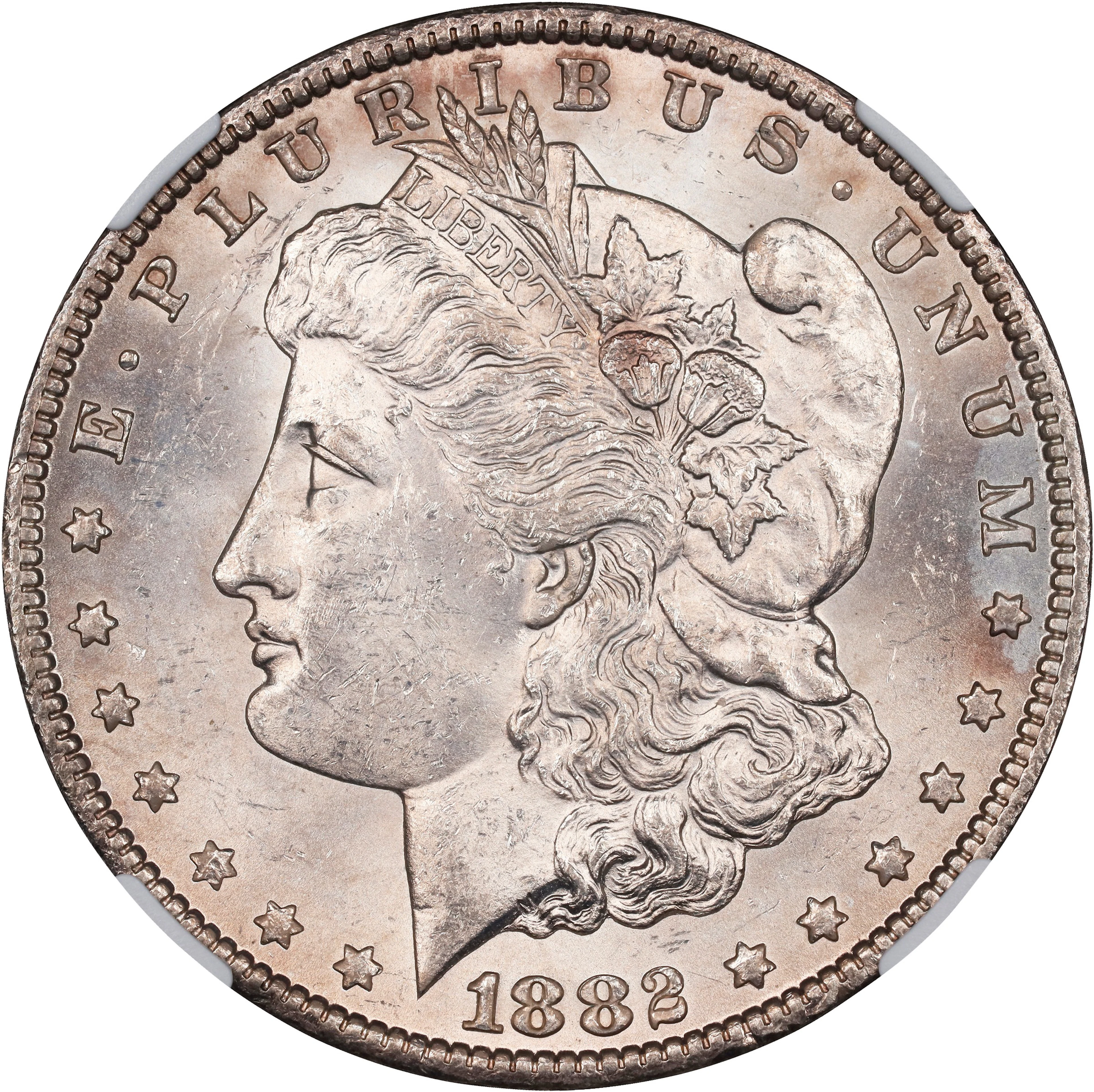 1882-CC Morgan Silver Dollar. MS-62 (NGC).
